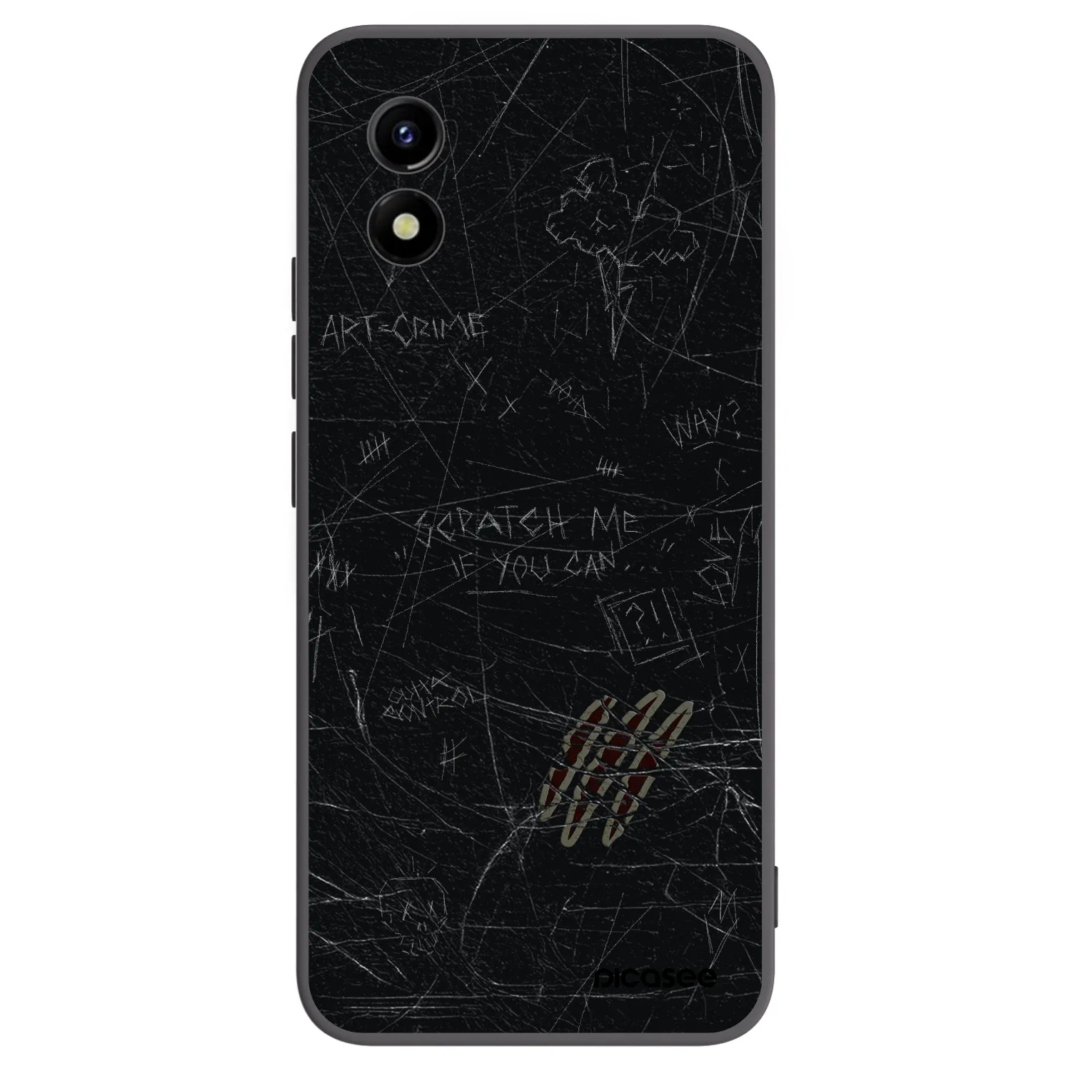 Picasee Μαύρη θήκη σιλικόνης για Vivo Y01 - SCRATCH