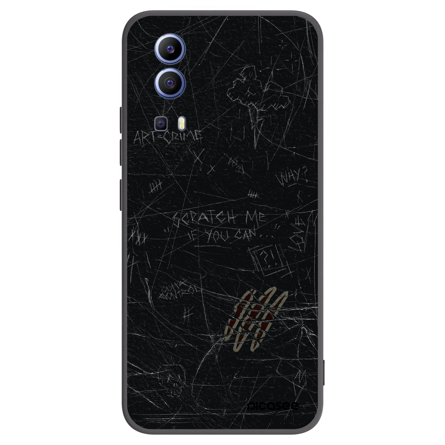 Picasee Μαύρη θήκη σιλικόνης για Vivo Y52 5G - SCRATCH