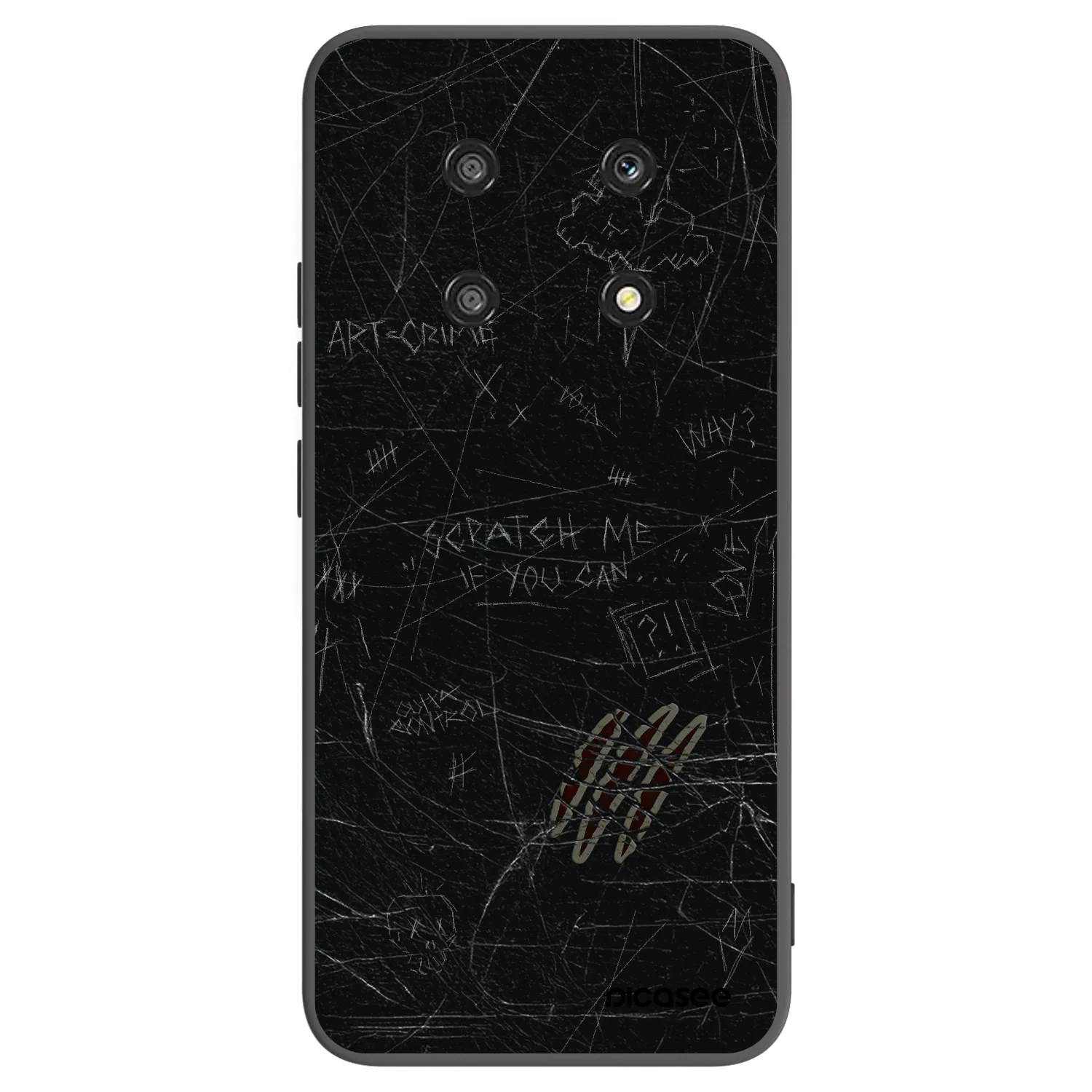 Picasee Μαύρη θήκη σιλικόνης για Honor Magic4 Lite 5G - SCRATCH
