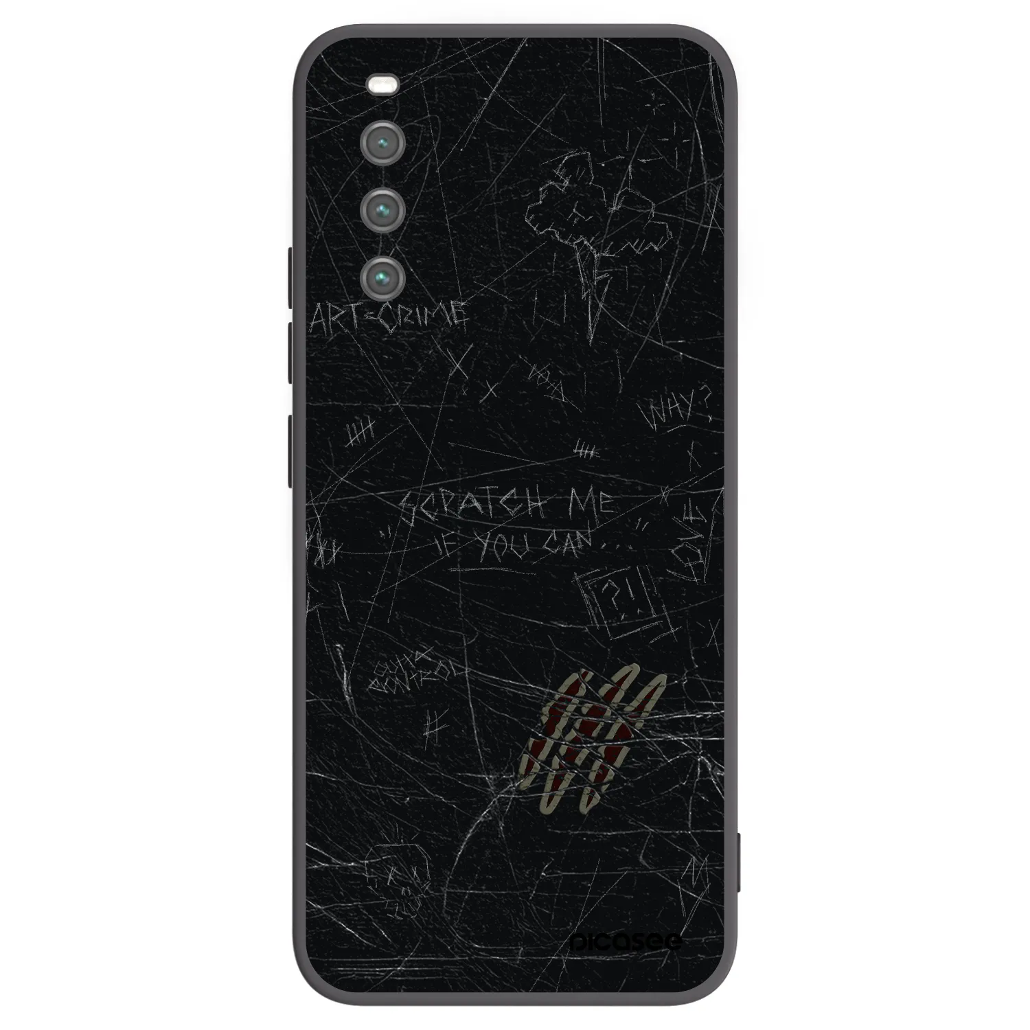 Picasee Μαύρη θήκη σιλικόνης για Sony Xperia 10 IV 5G - SCRATCH