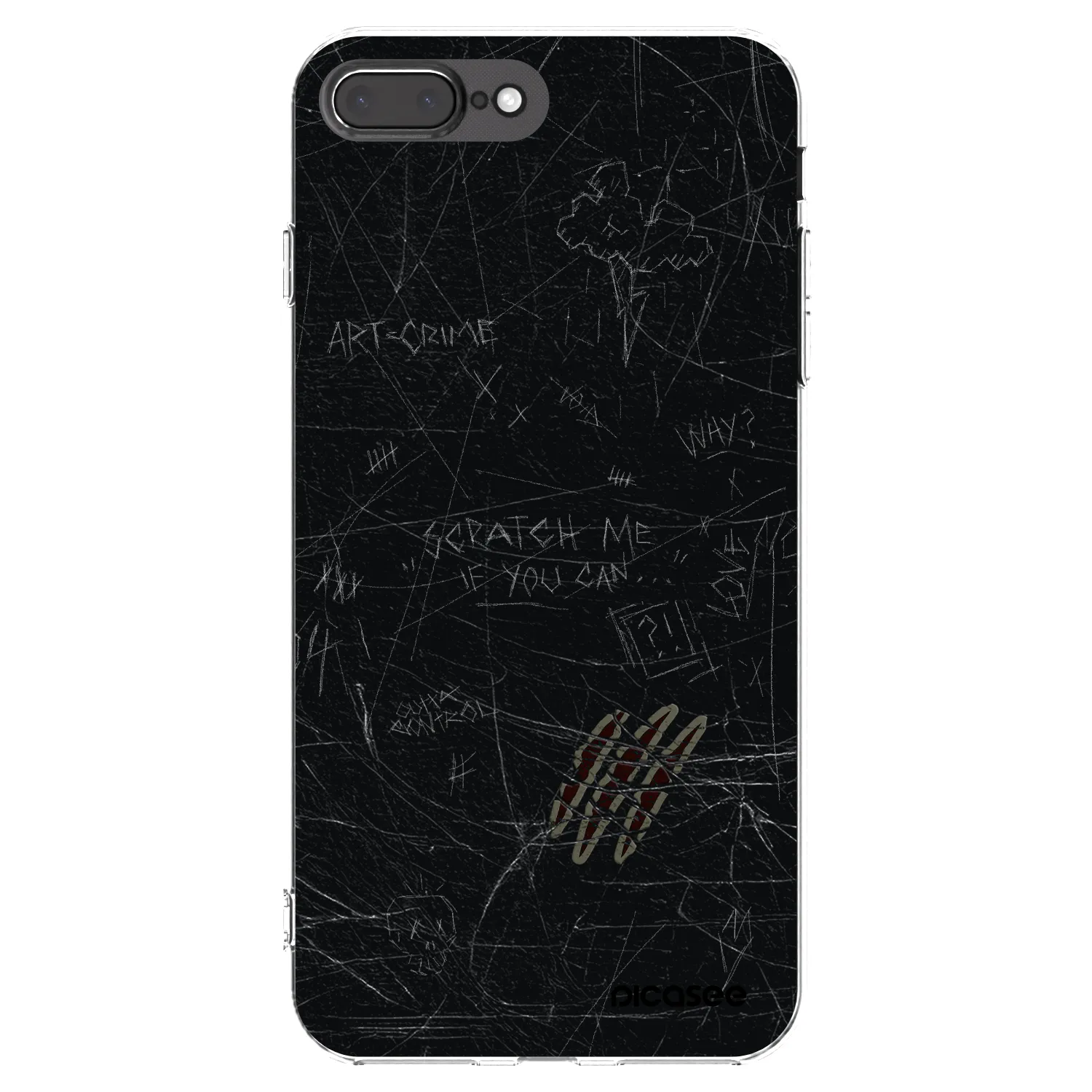 Picasee διαφανής θήκη σιλικόνης Apple iPhone 8 Plus - SCRATCH