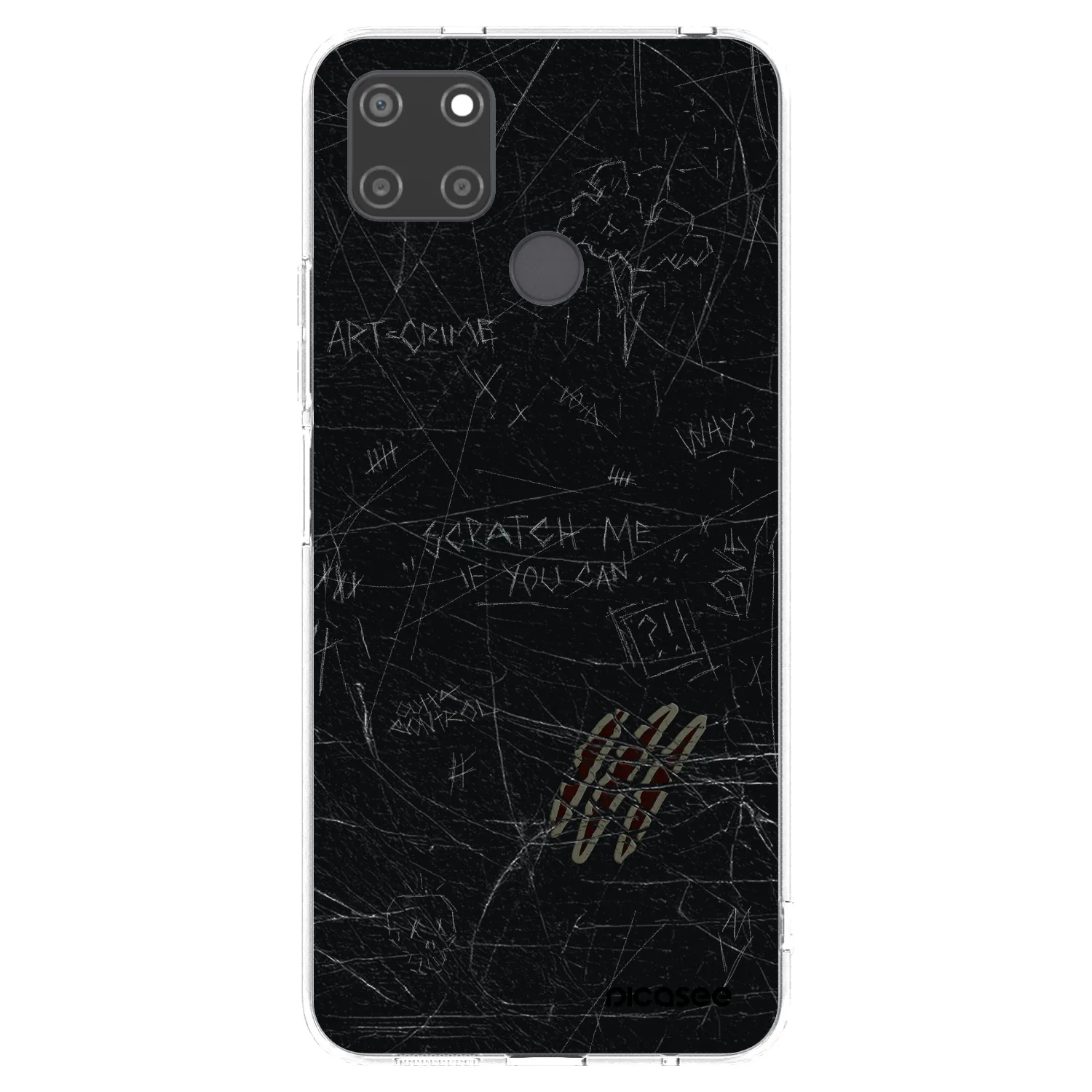 Picasee διαφανής θήκη σιλικόνης Realme C21Y - SCRATCH