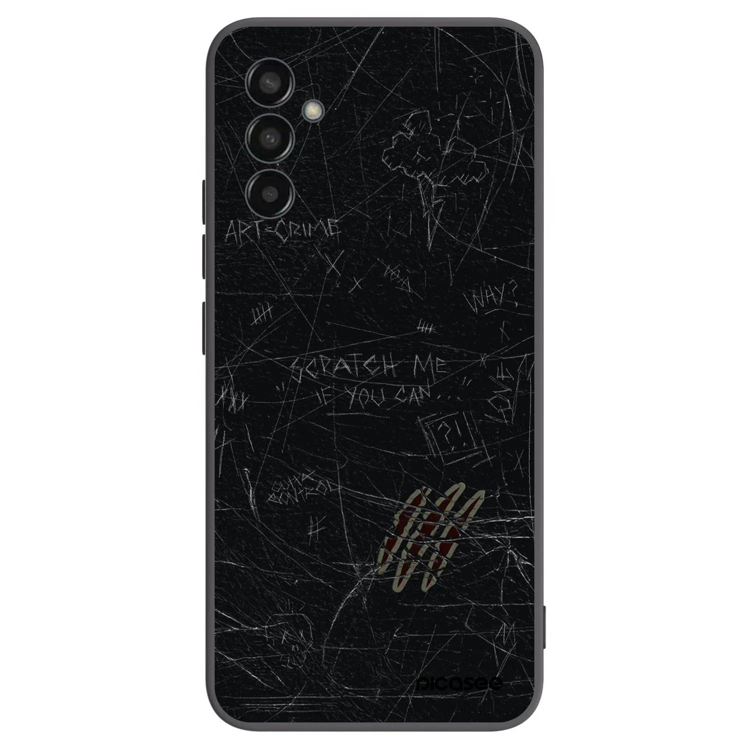Picasee Μαύρη θήκη σιλικόνης για Samsung Galaxy M13 M135F - SCRATCH