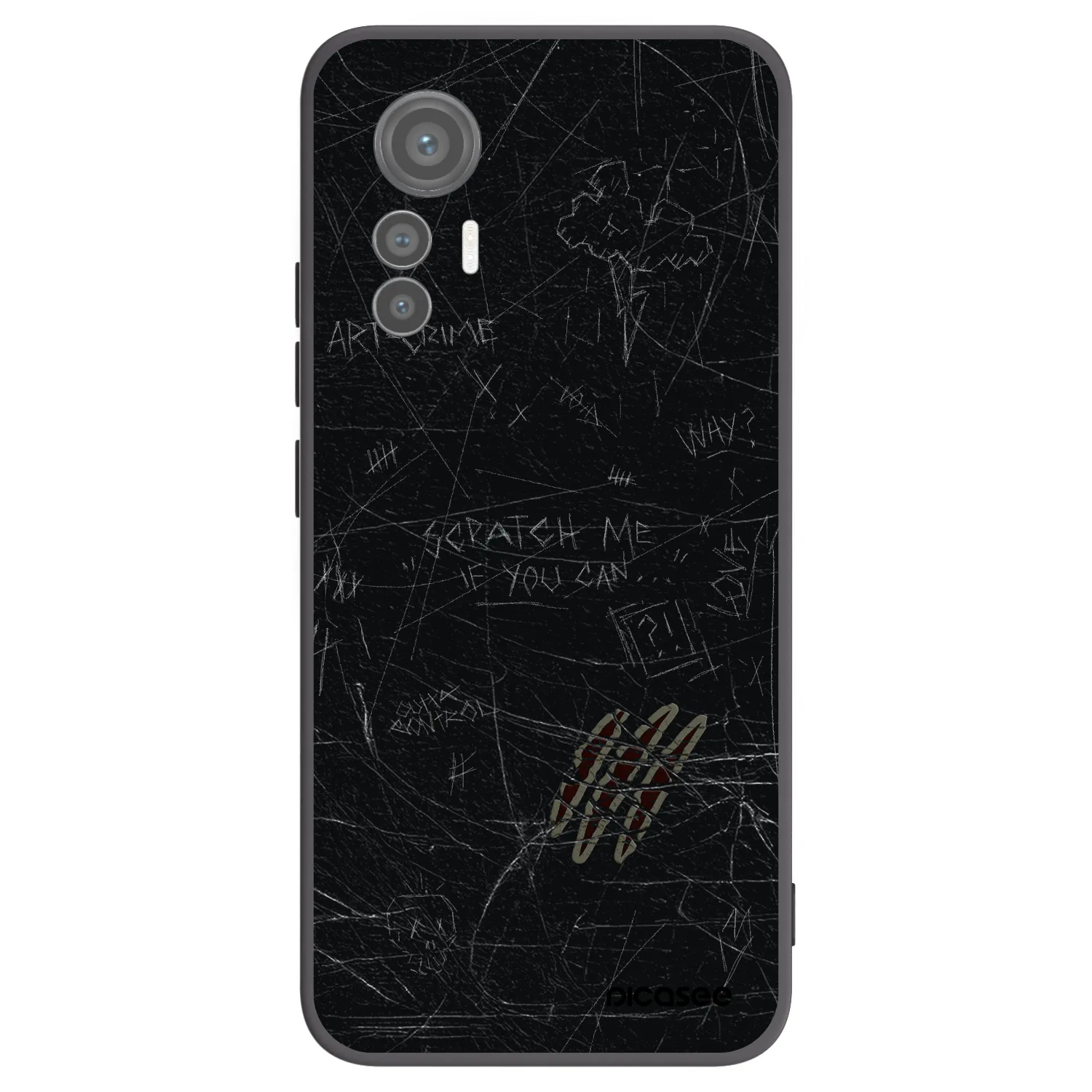 Picasee Μαύρη θήκη σιλικόνης για Xiaomi 12 Lite - SCRATCH
