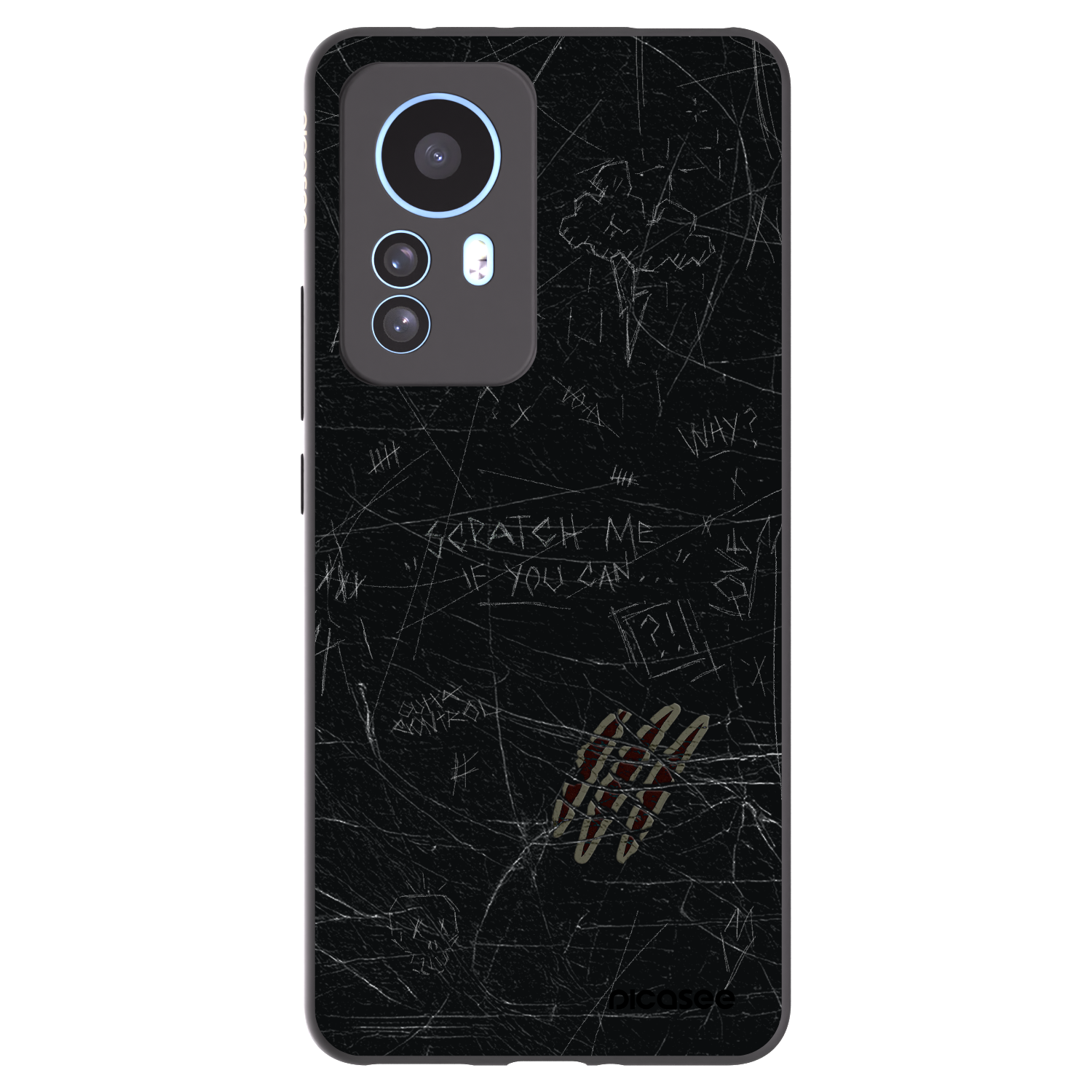 Picasee Μαύρη θήκη σιλικόνης για Xiaomi 12T - SCRATCH