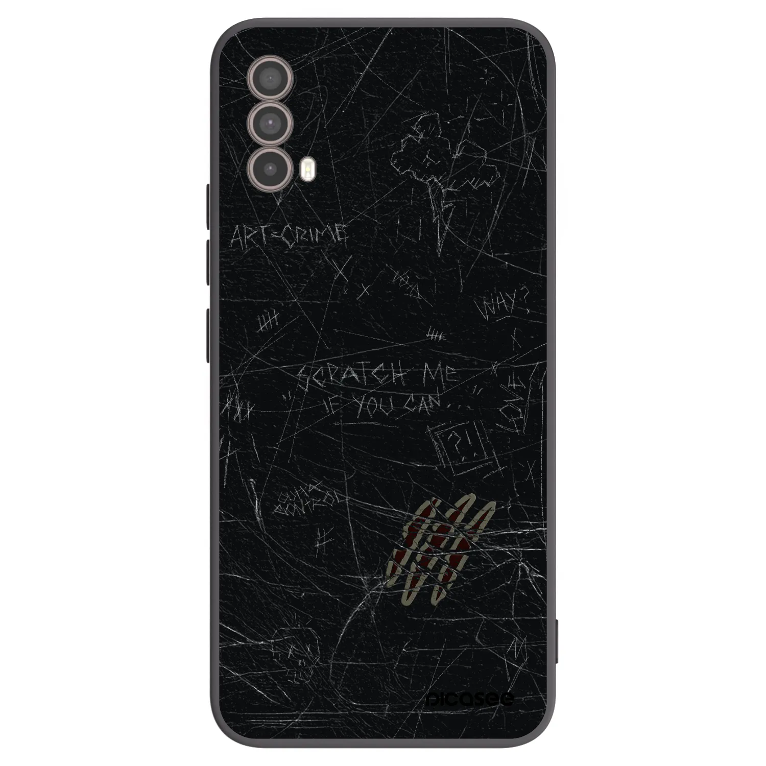 Picasee Μαύρη θήκη σιλικόνης για Motorola Moto E40 - SCRATCH
