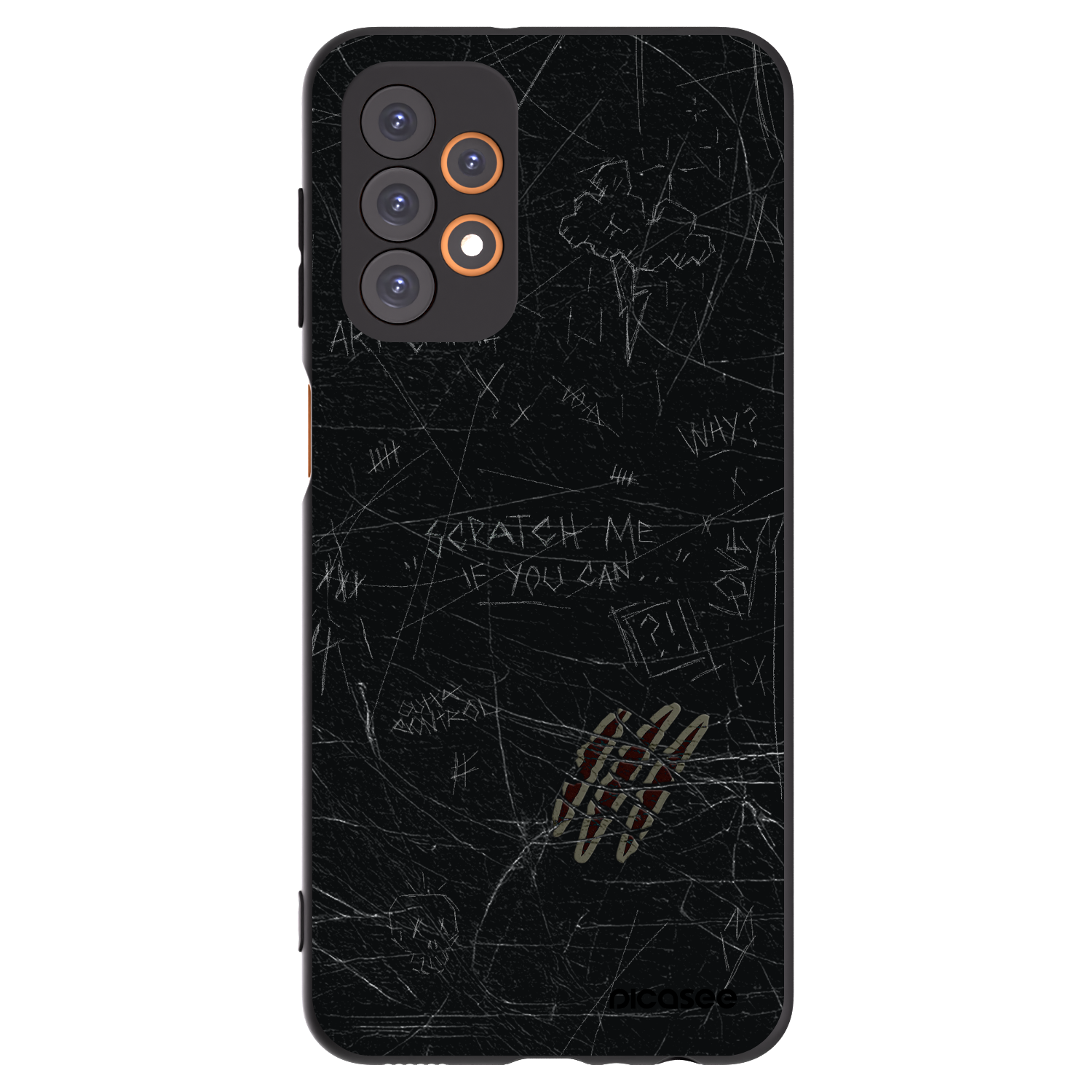 Picasee Μαύρη θήκη σιλικόνης για Samsung Galaxy A23 A235F 4G - SCRATCH
