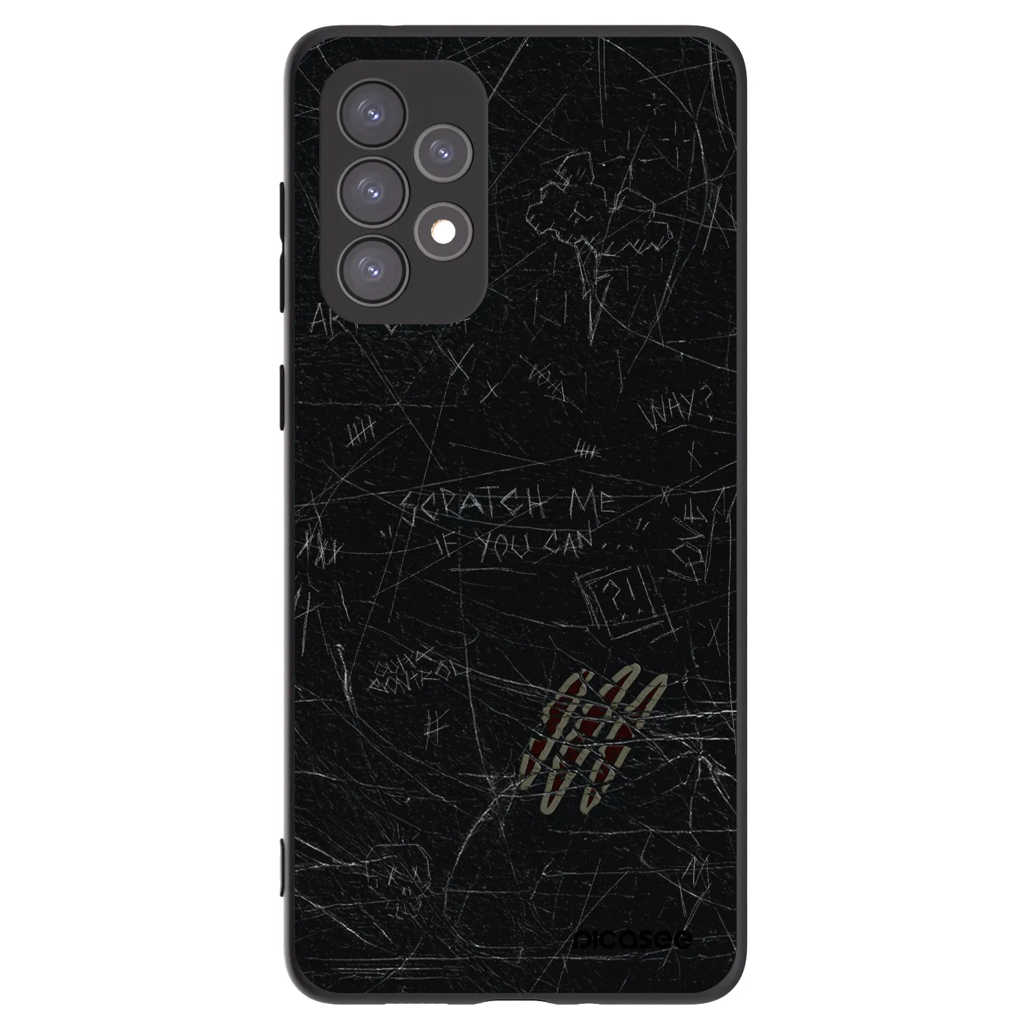Picasee Μαύρη θήκη σιλικόνης για Samsung Galaxy A73 5G - SCRATCH