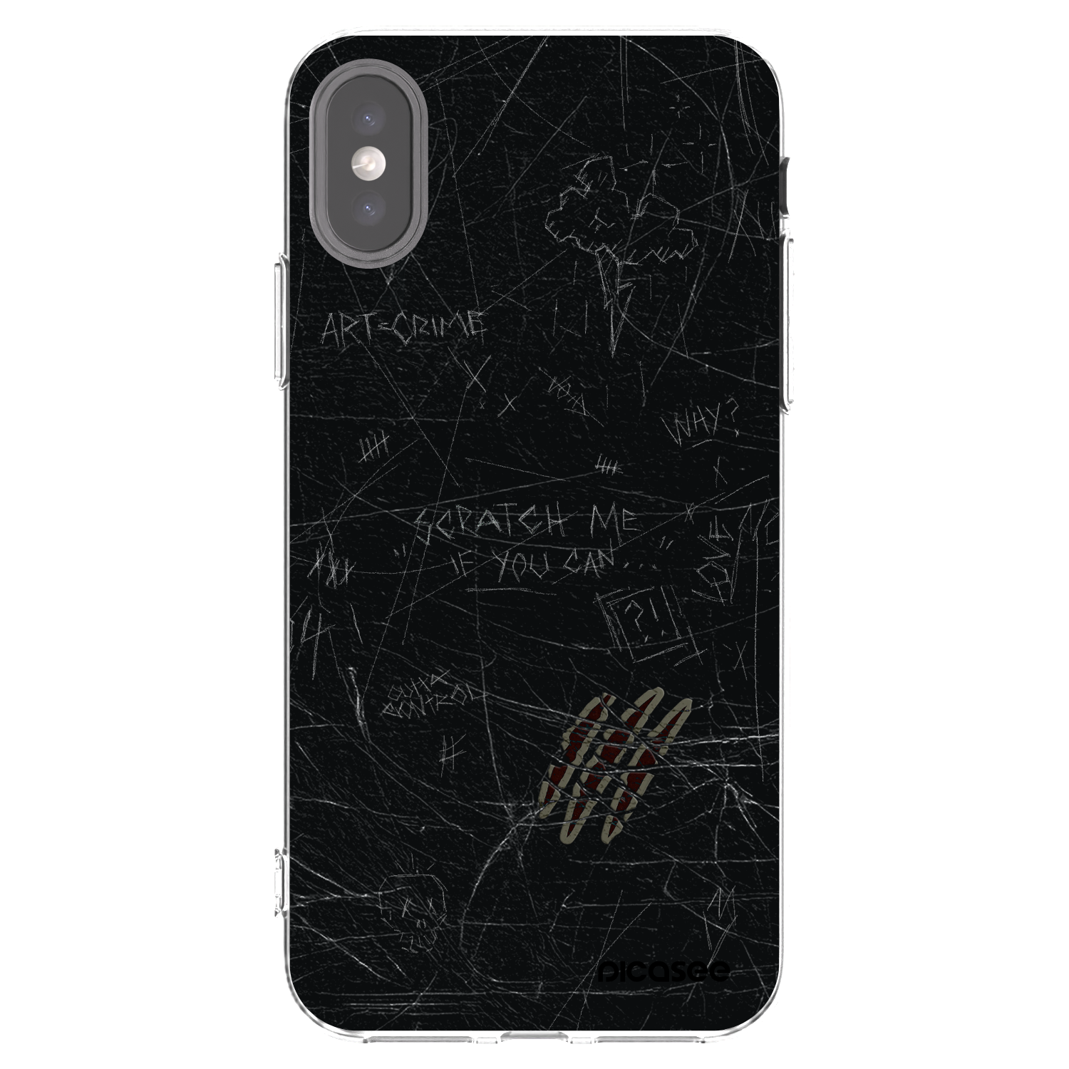 Picasee διαφανής θήκη σιλικόνης Apple iPhone X/XS - SCRATCH