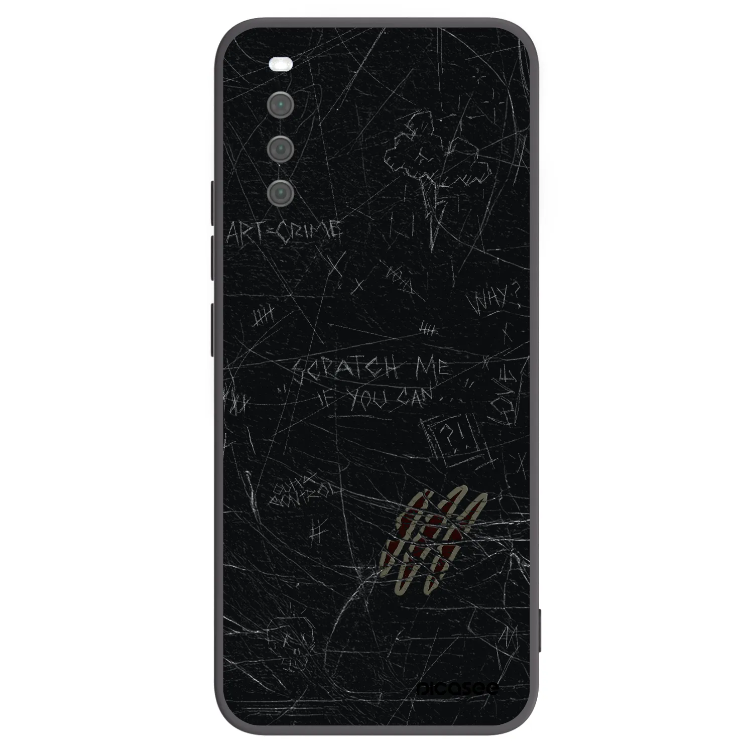Picasee Μαύρη θήκη σιλικόνης για Sony Xperia 10 III - SCRATCH