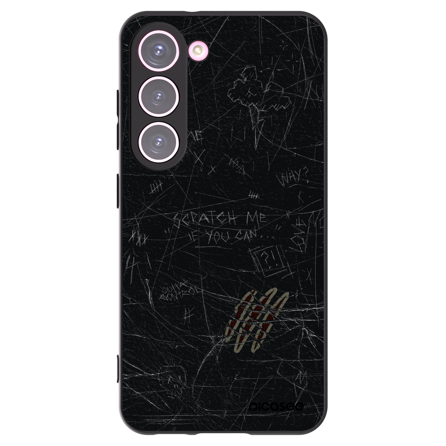 Picasee Μαύρη θήκη σιλικόνης για Samsung Galaxy S23 5G - SCRATCH