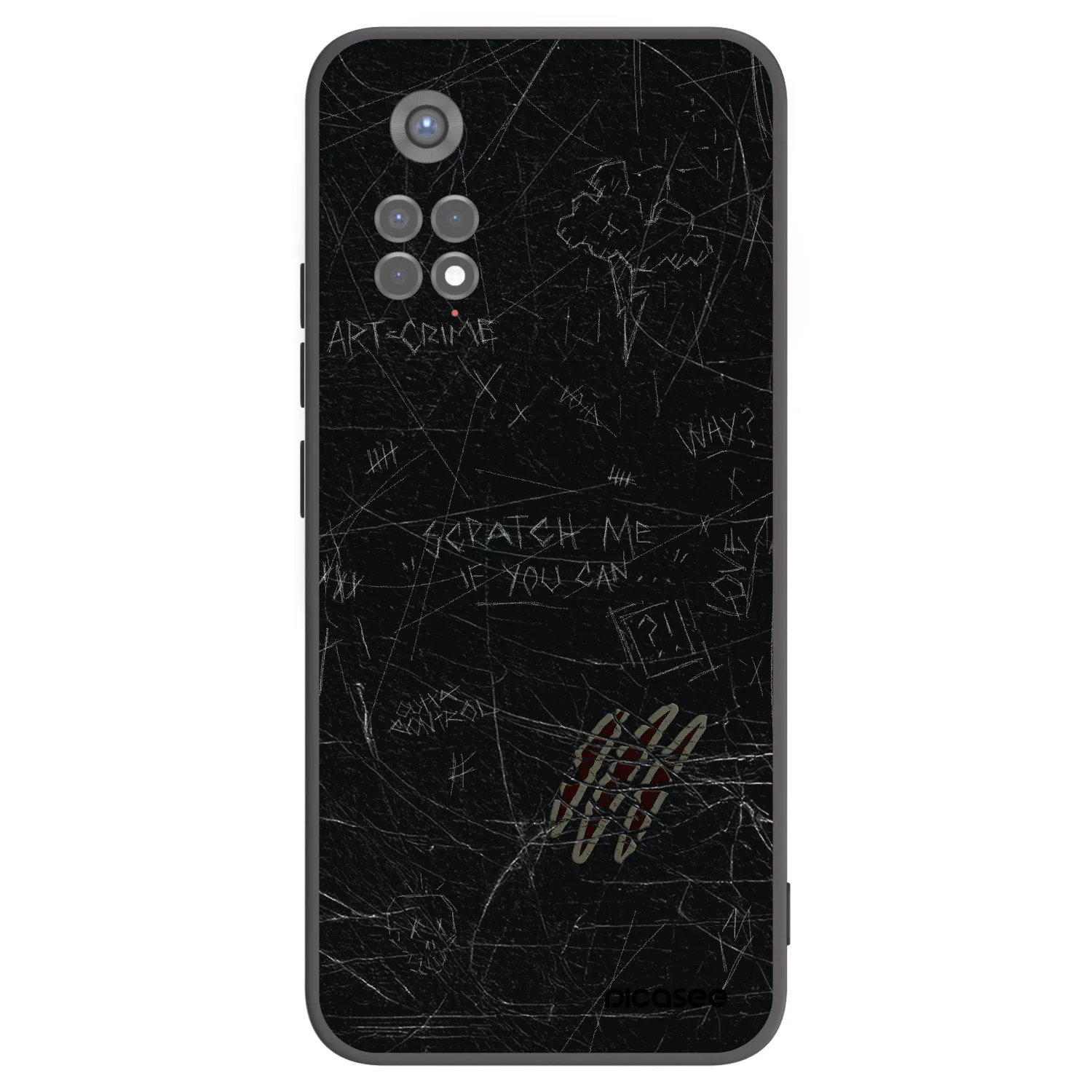 Picasee Μαύρη θήκη σιλικόνης για Xiaomi Redmi Note 11S 5G - SCRATCH