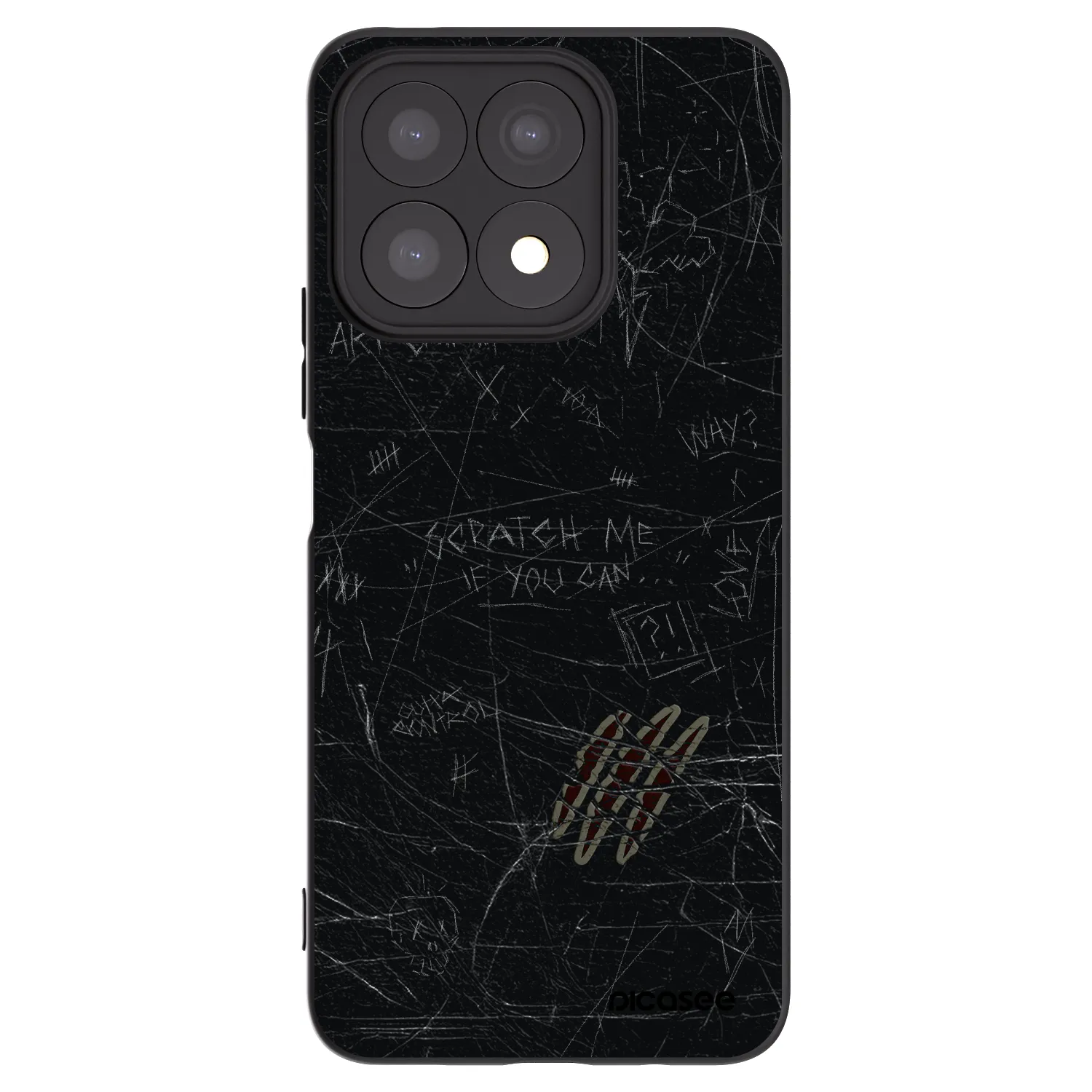 Picasee Μαύρη θήκη σιλικόνης για Honor X8a - SCRATCH