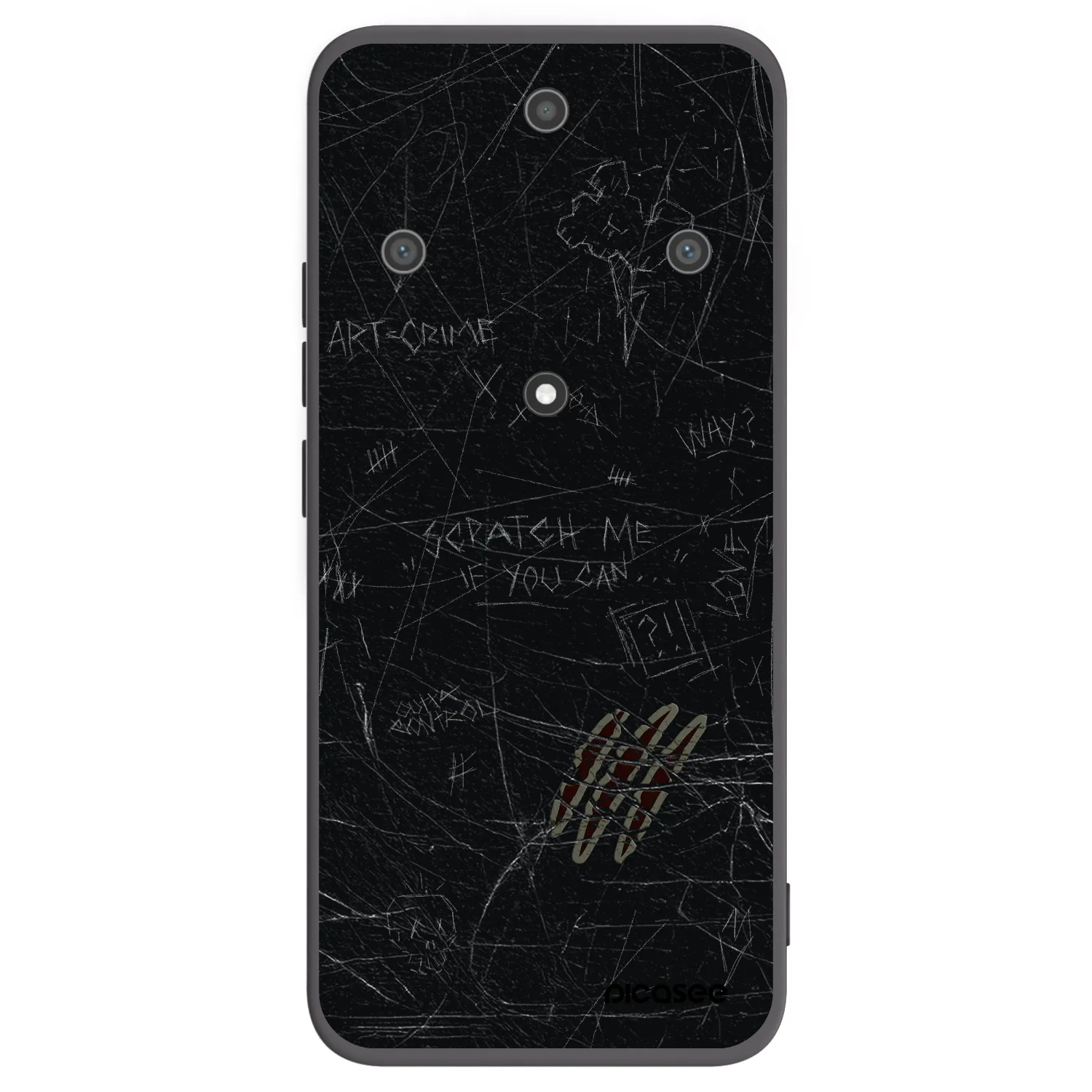 Picasee Μαύρη θήκη σιλικόνης για Honor Magic5 Lite 5G - SCRATCH