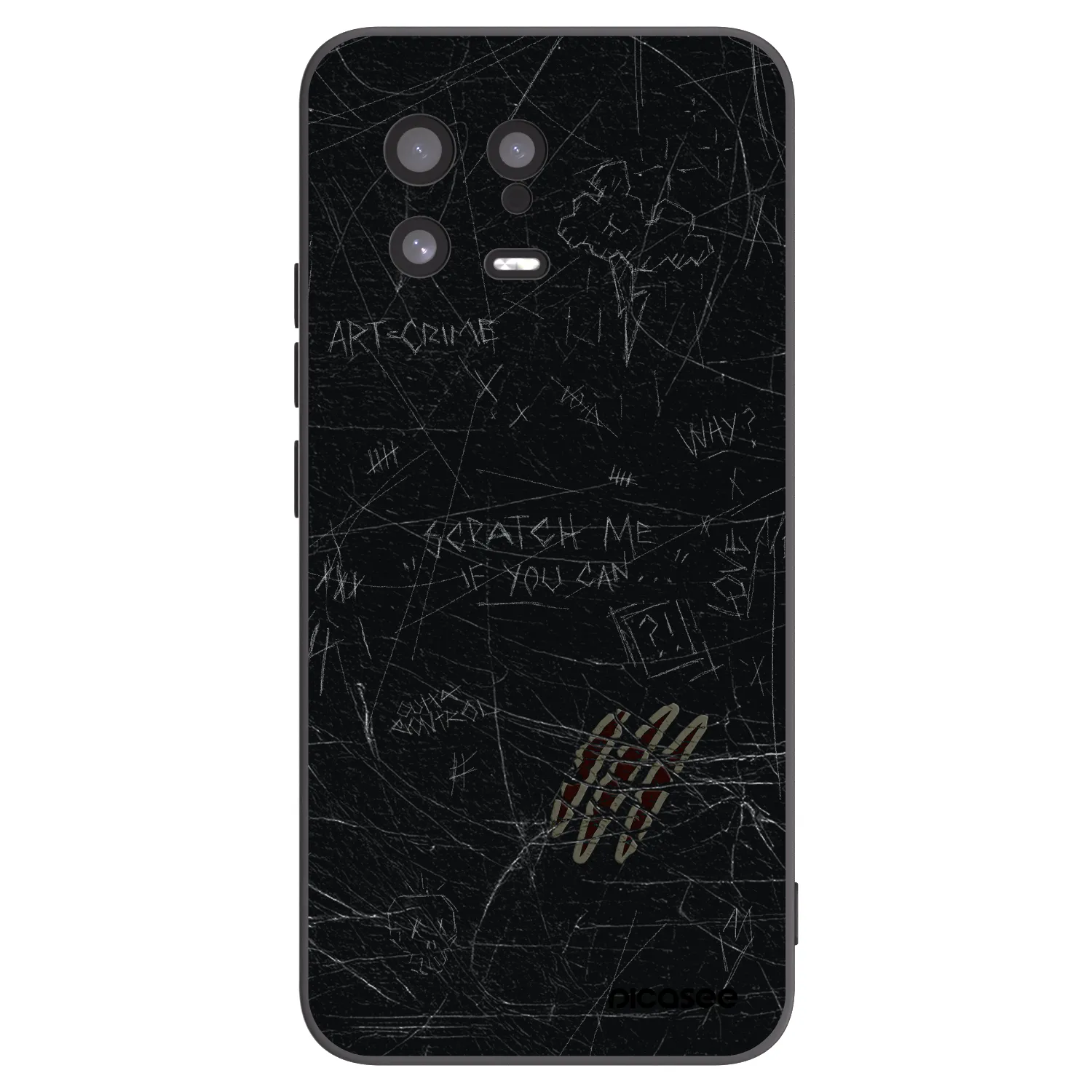 Picasee Μαύρη θήκη σιλικόνης για Xiaomi 13 - SCRATCH
