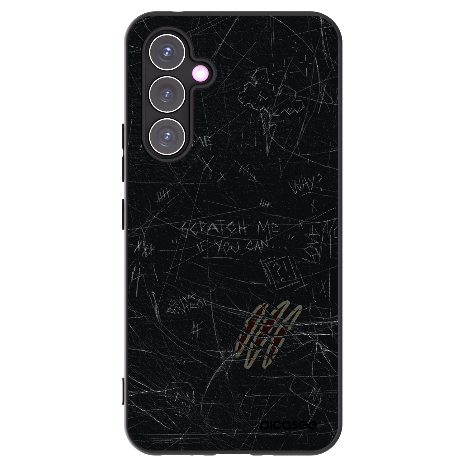 Picasee Μαύρη θήκη σιλικόνης για Samsung Galaxy A54 5G A546B - SCRATCH