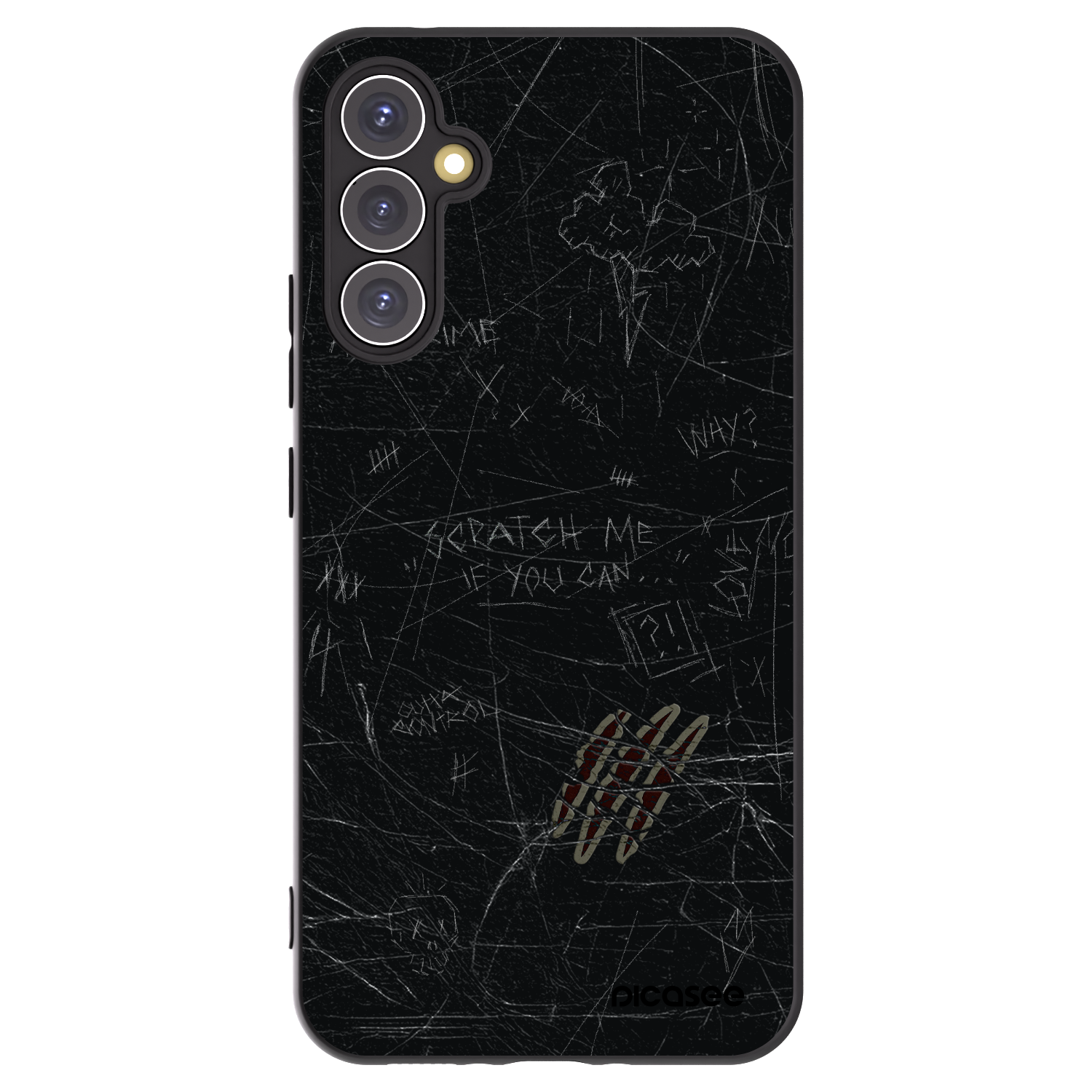Picasee Μαύρη θήκη σιλικόνης για Samsung Galaxy A34 5G A346B - SCRATCH