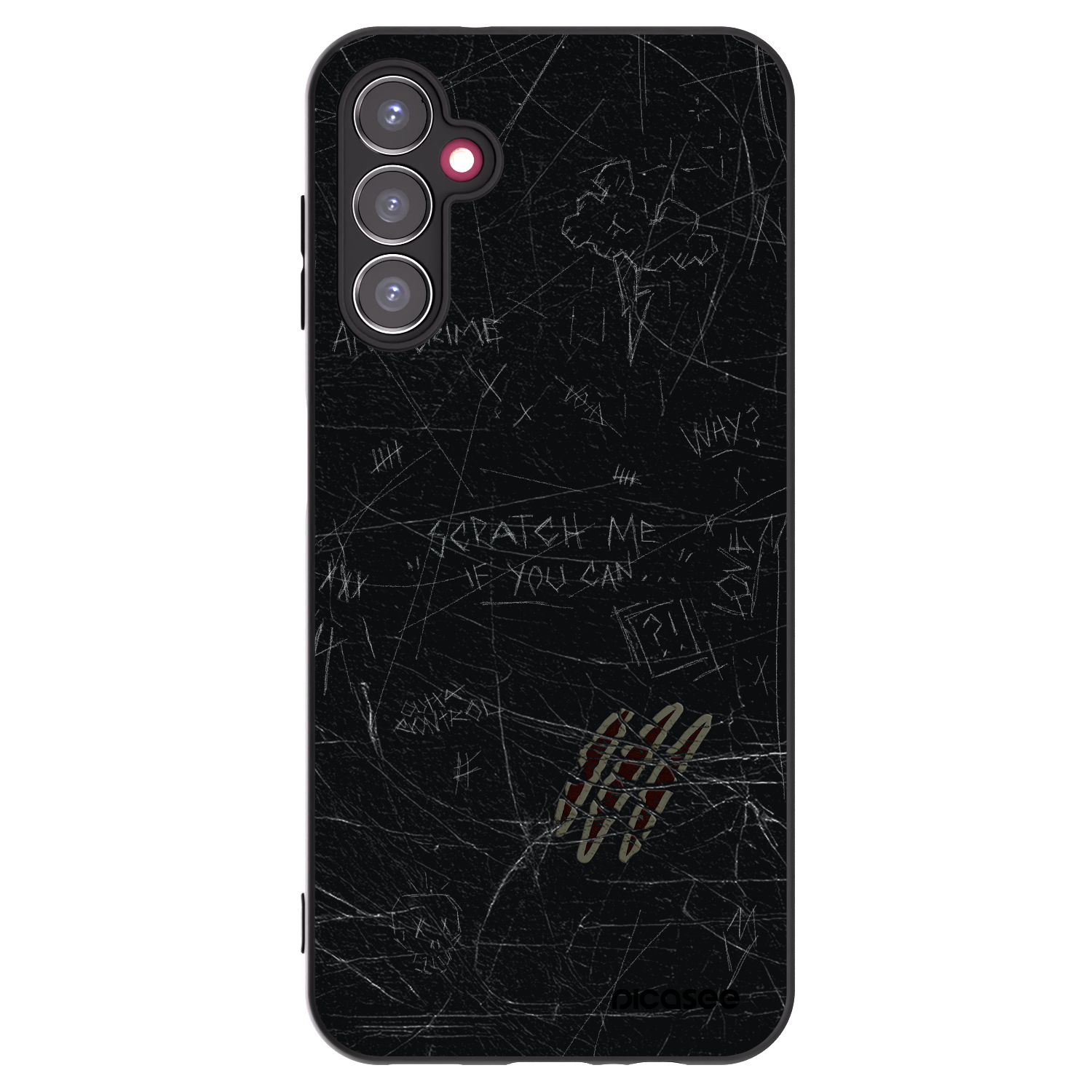 Picasee Μαύρη θήκη σιλικόνης για Samsung Galaxy A14 5G A146P - SCRATCH