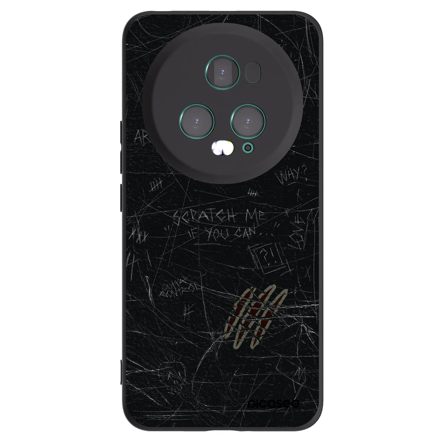 Picasee Μαύρη θήκη σιλικόνης για Honor Magic5 Pro - SCRATCH