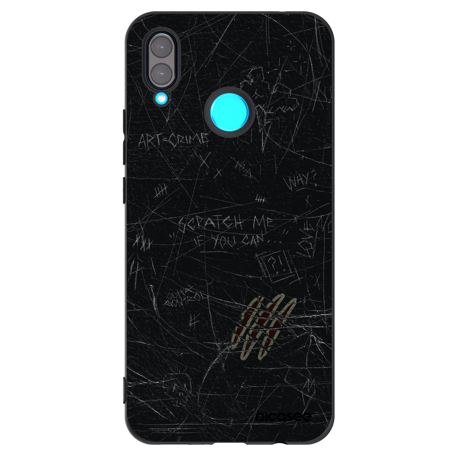 Picasee Μαύρη θήκη σιλικόνης για Huawei Nova 3 - SCRATCH