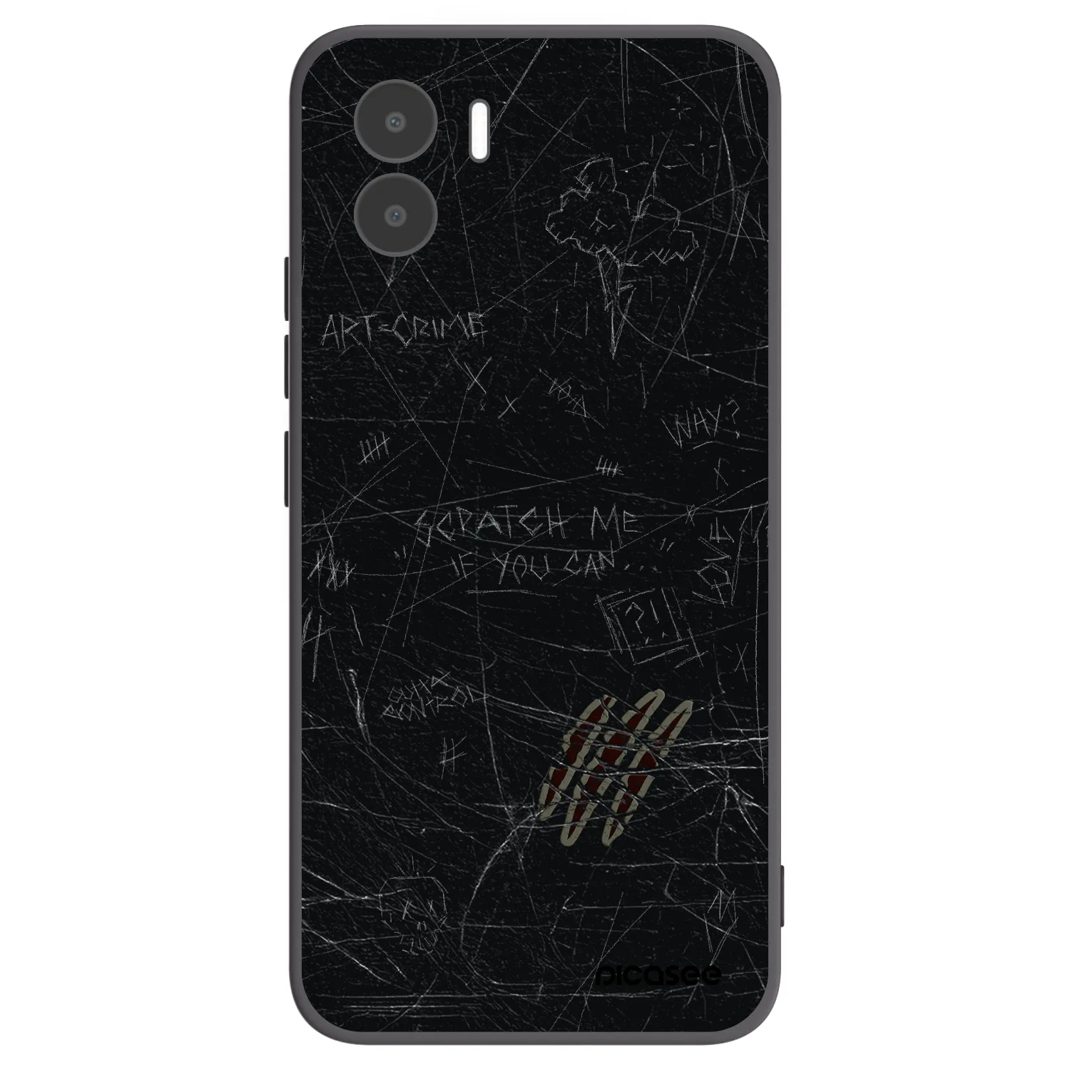 Picasee Μαύρη θήκη σιλικόνης για Xiaomi Redmi A2 - SCRATCH