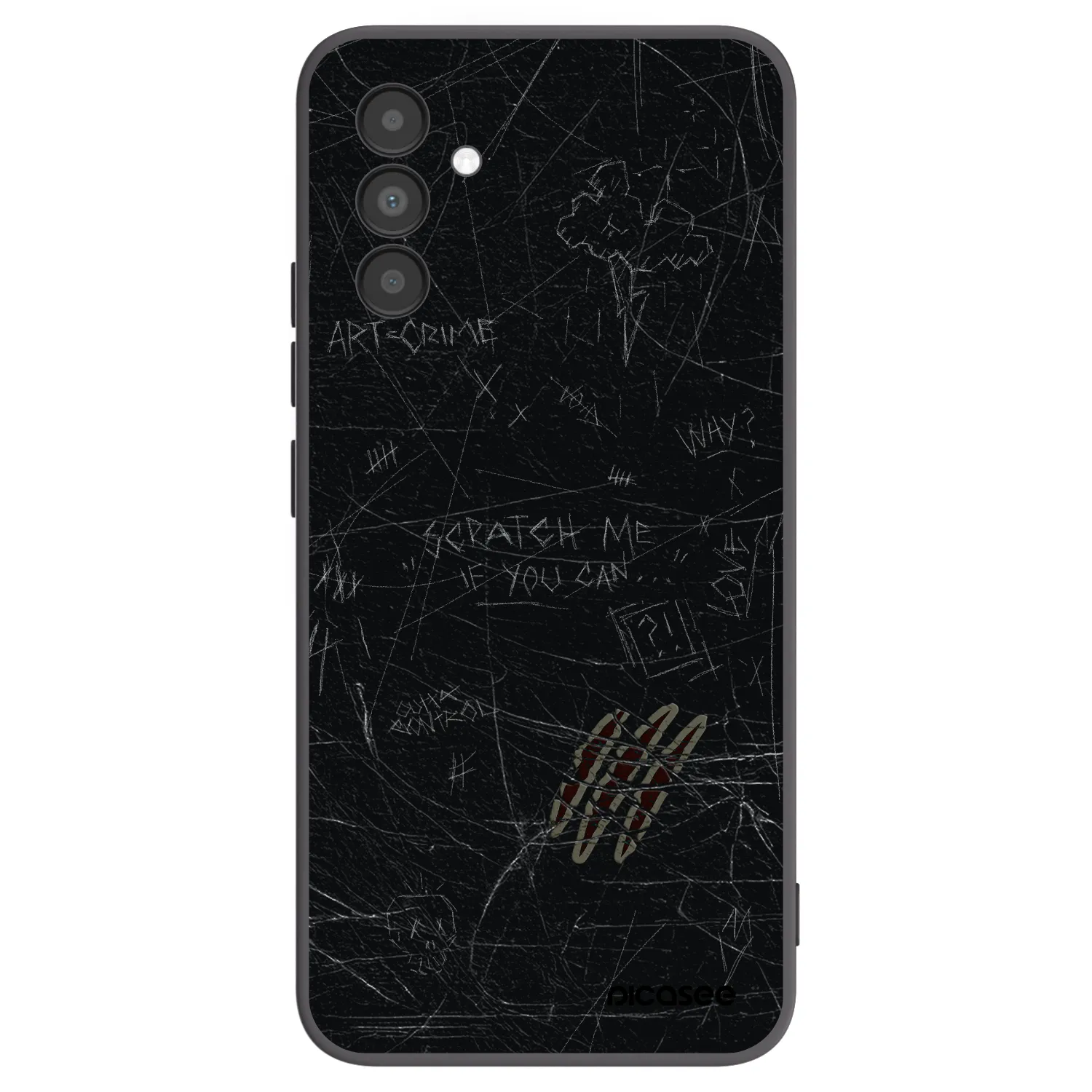 Picasee Μαύρη θήκη σιλικόνης για Samsung Galaxy A04s A047F - SCRATCH