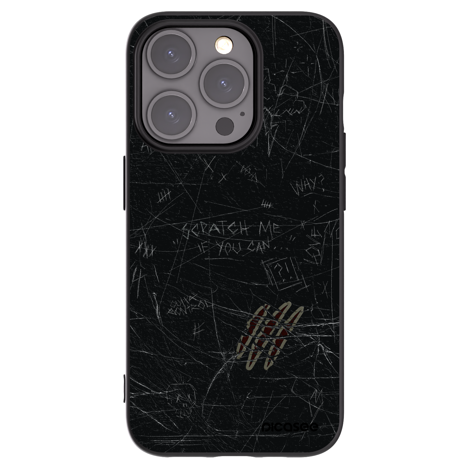 Picasee Μαύρη θήκη σιλικόνης για Apple iPhone 15 Pro - SCRATCH