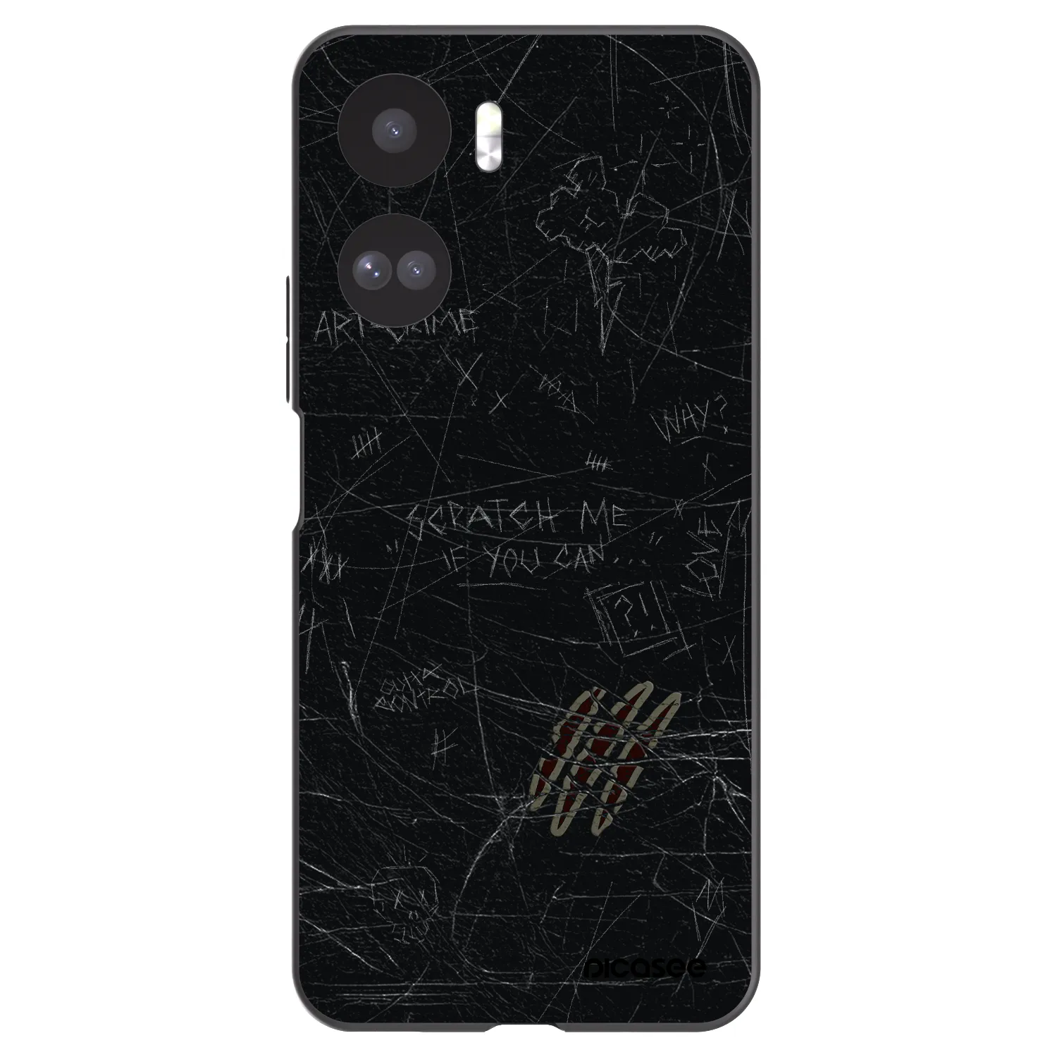 Picasee Μαύρη θήκη σιλικόνης για Honor 90 Lite 5G - SCRATCH