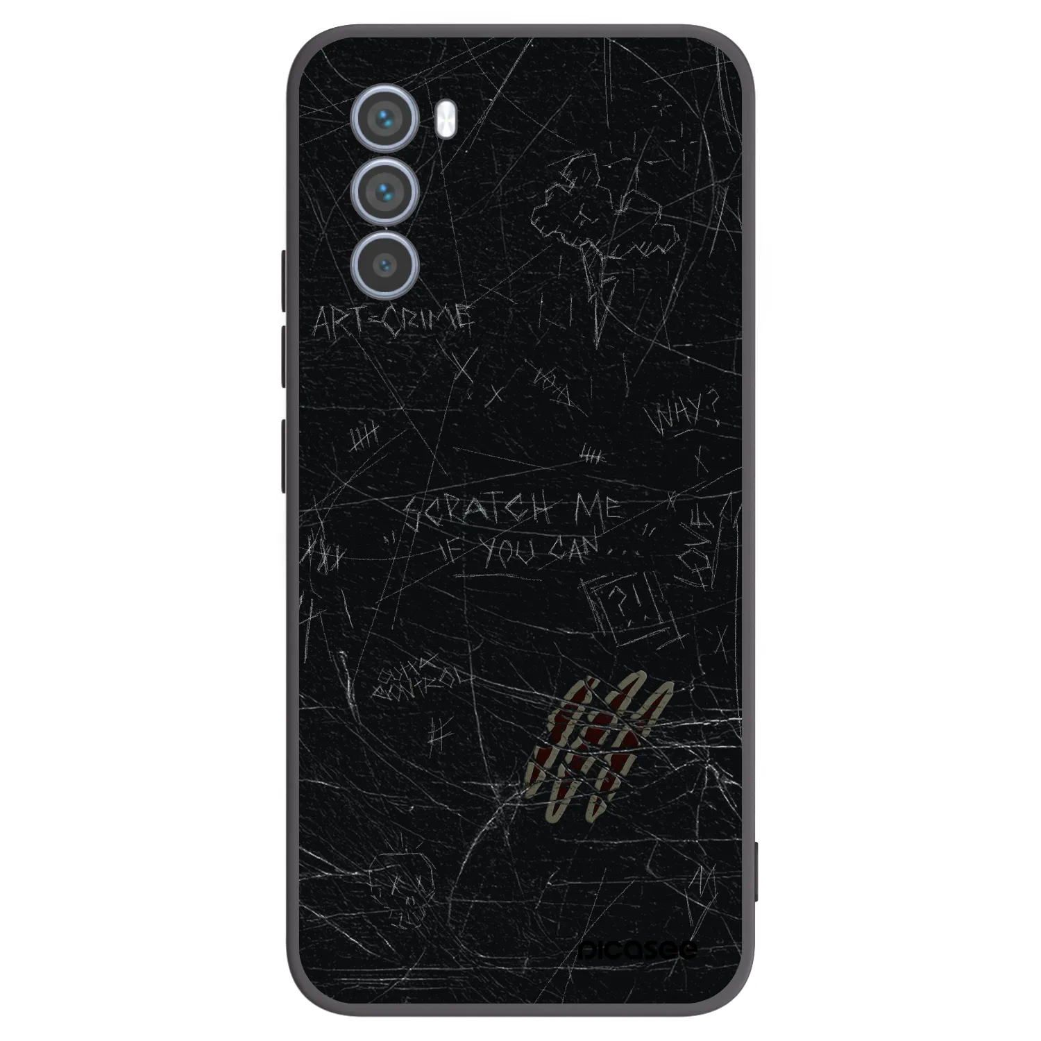 Picasee Μαύρη θήκη σιλικόνης για Motorola Moto G62 - SCRATCH