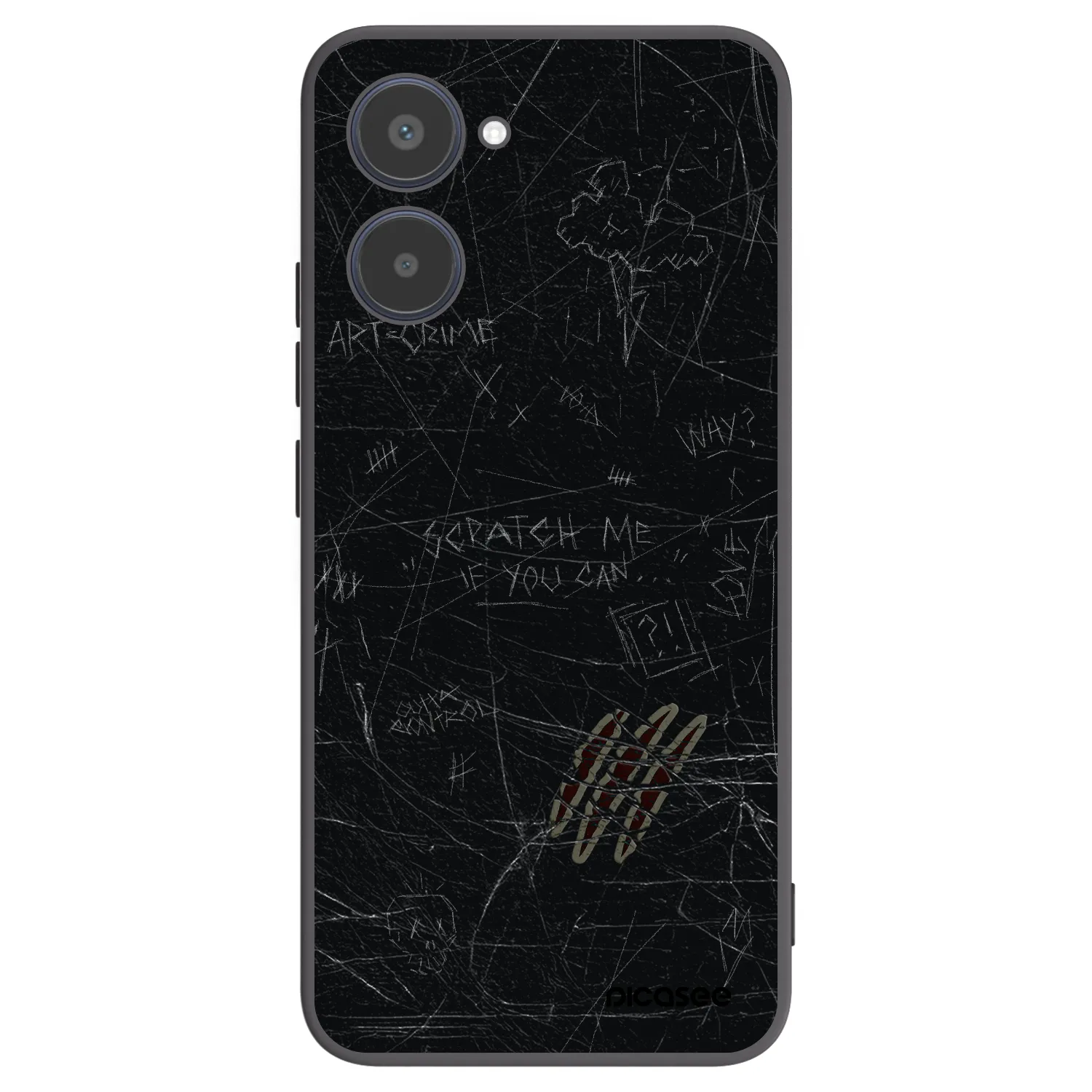 Picasee Μαύρη θήκη σιλικόνης για Realme 10 4G - SCRATCH