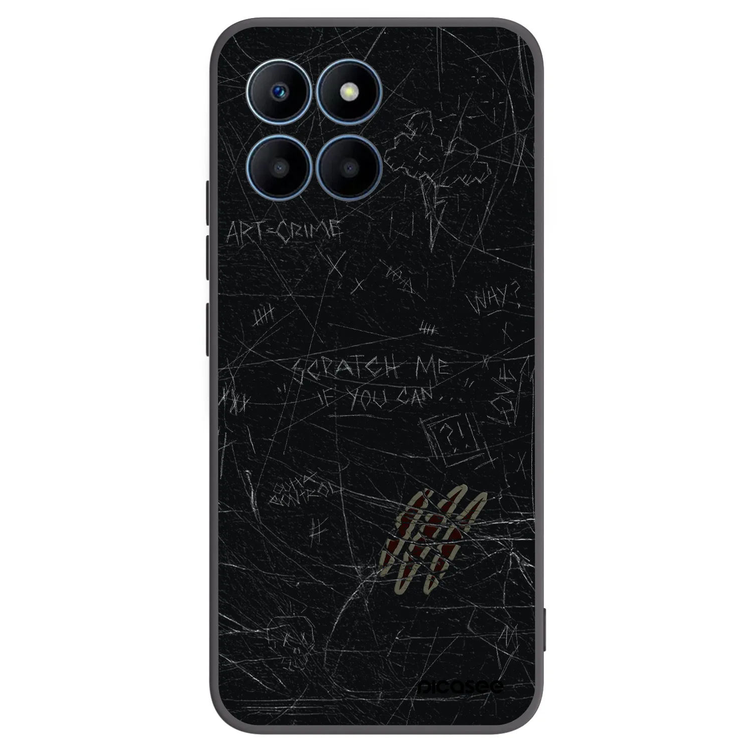 Picasee Μαύρη θήκη σιλικόνης για Honor 70 Lite - SCRATCH