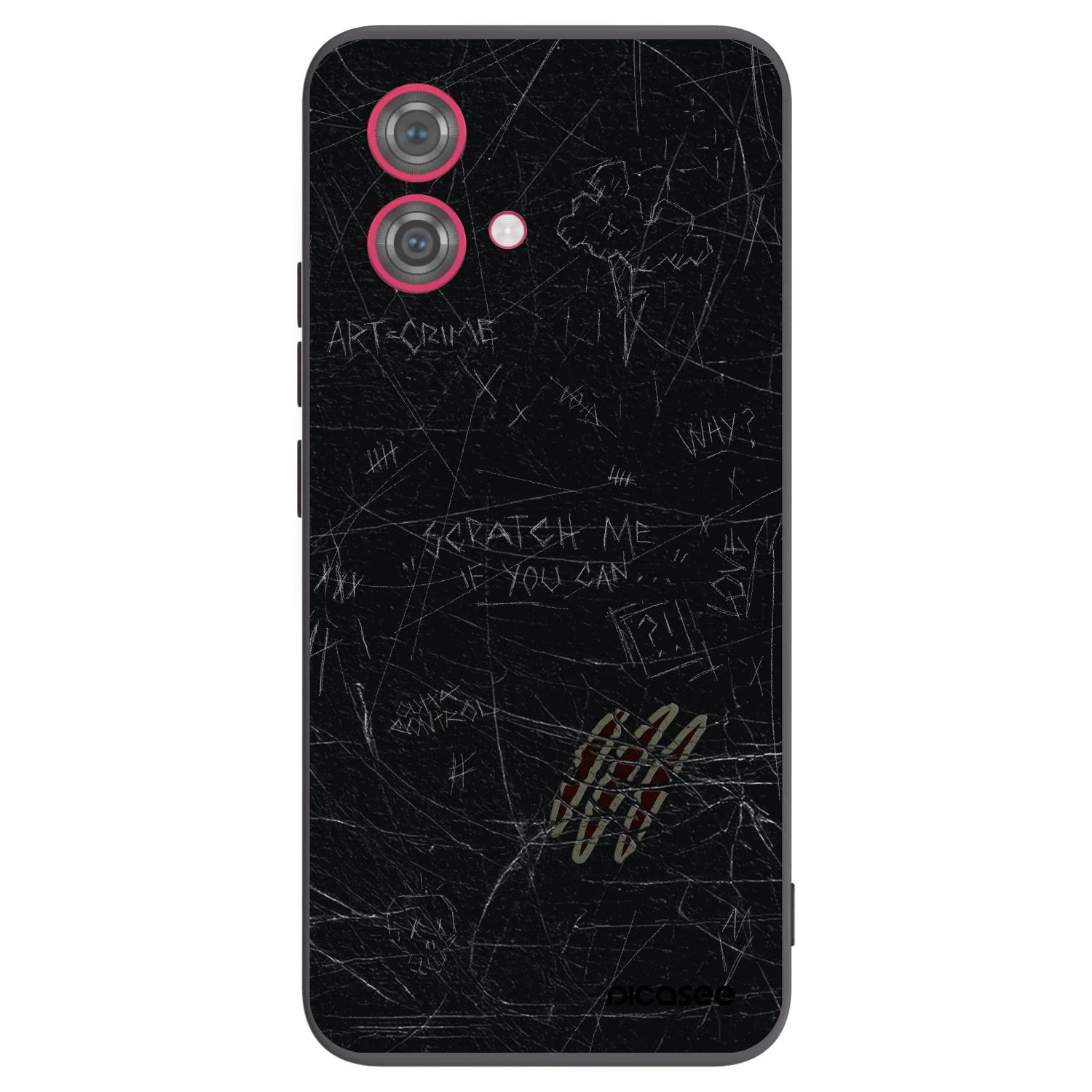 Picasee Μαύρη θήκη σιλικόνης για Motorola Moto G84 5G - SCRATCH