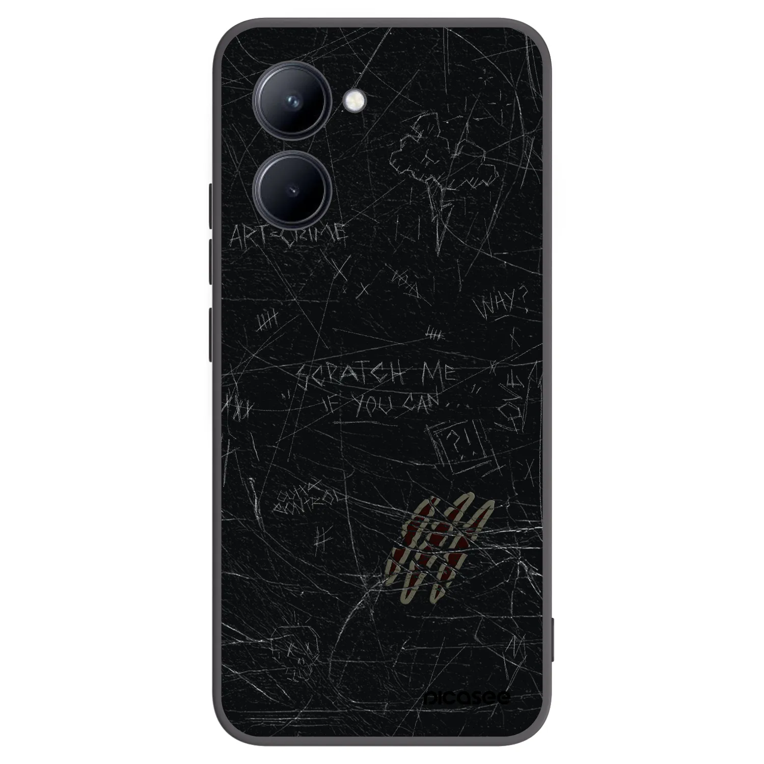 Picasee Μαύρη θήκη σιλικόνης για Realme C33 (2023) - SCRATCH