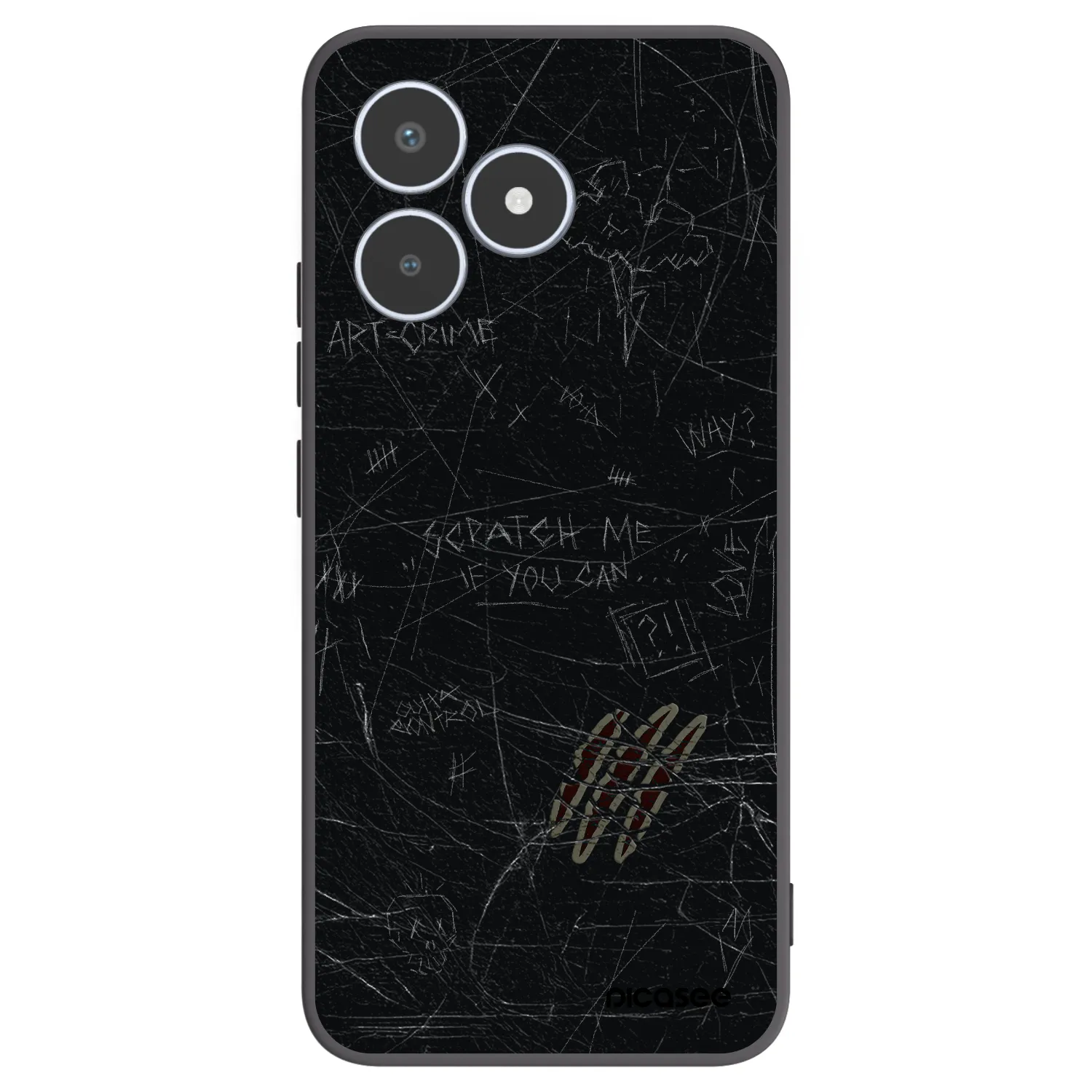 Picasee Μαύρη θήκη σιλικόνης για Realme C53 - SCRATCH