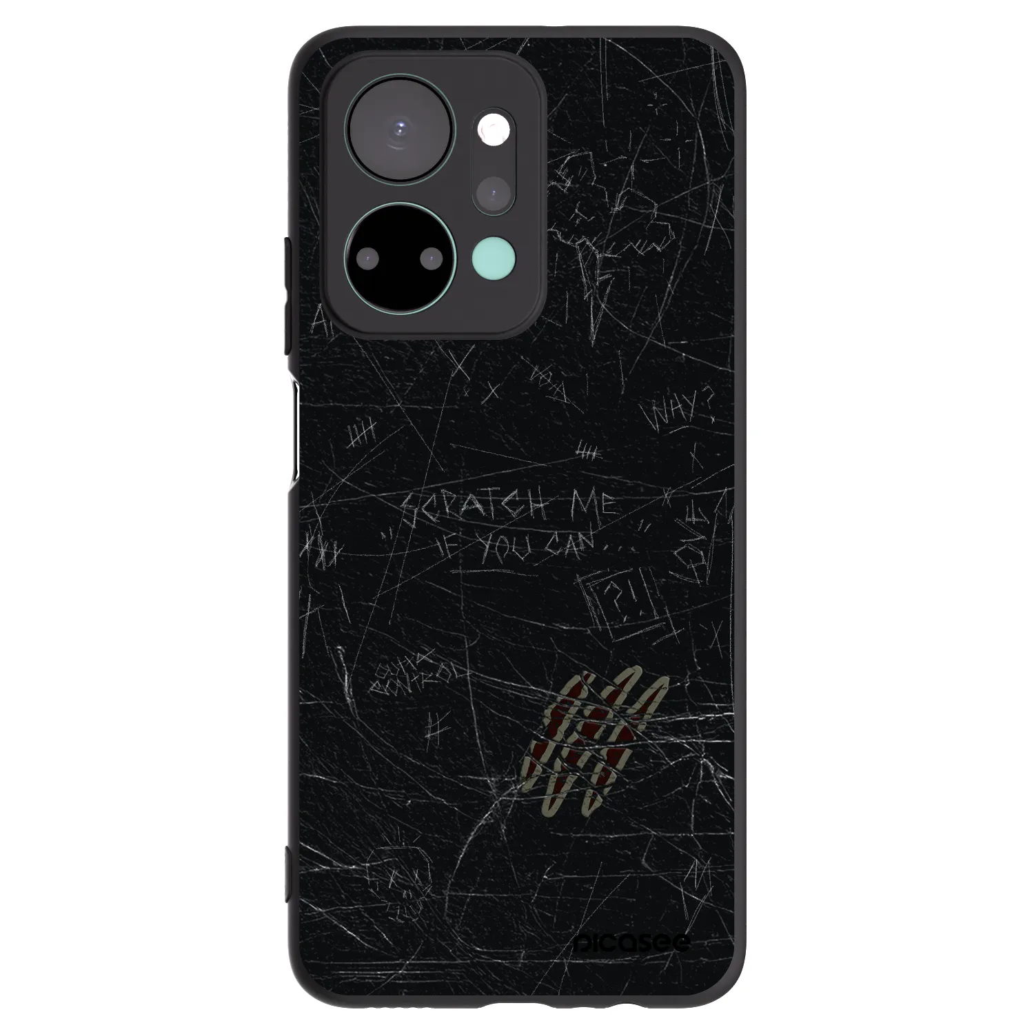 Picasee Μαύρη θήκη σιλικόνης για Honor X7a - SCRATCH