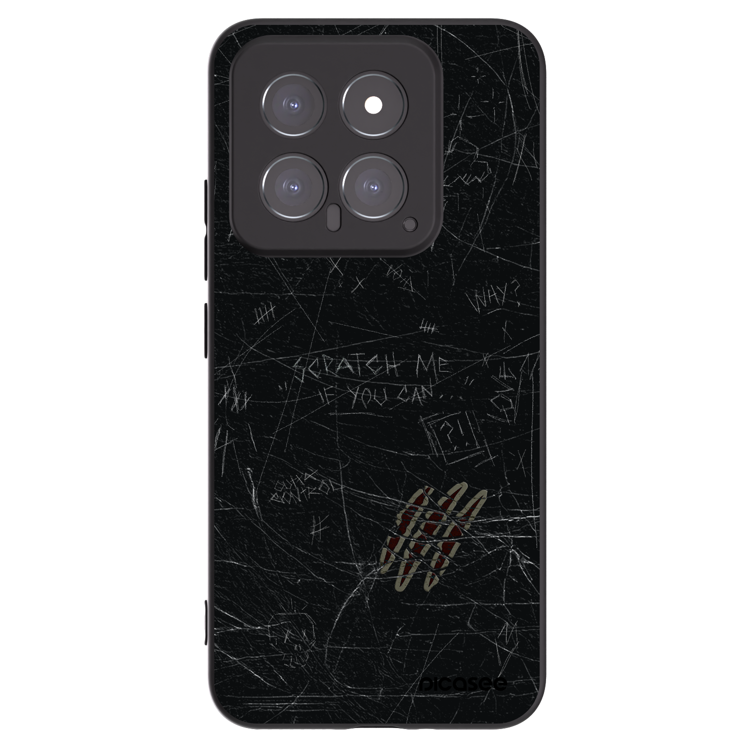 Picasee Μαύρη θήκη σιλικόνης για Xiaomi 14 - SCRATCH
