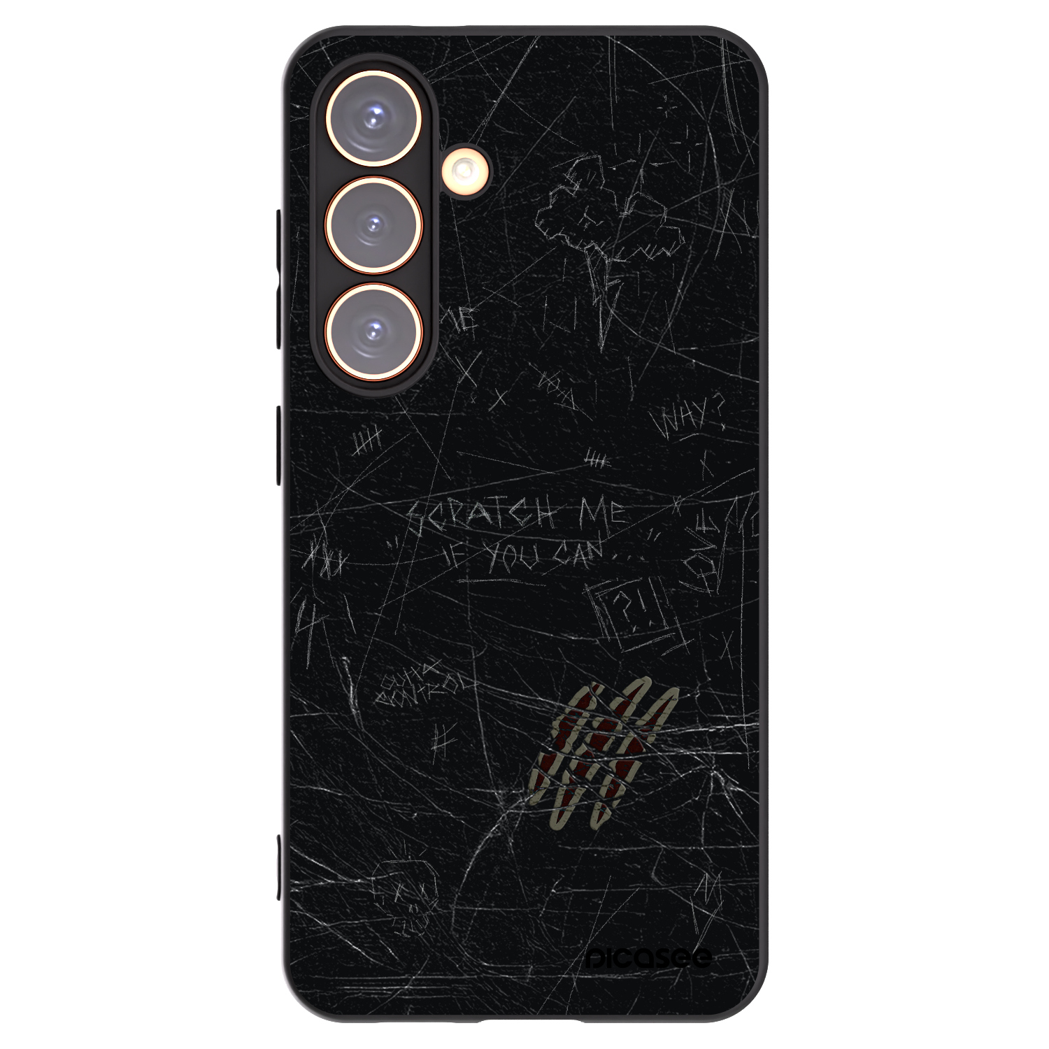 Picasee Μαύρη θήκη σιλικόνης για Samsung Galaxy S24 S921B 5G - SCRATCH