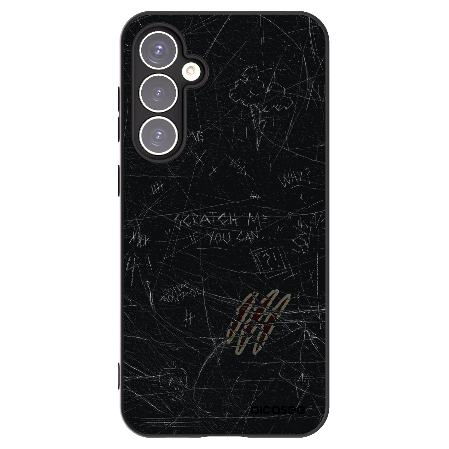 Picasee Μαύρη θήκη σιλικόνης για Samsung Galaxy S23 FE S711B - SCRATCH