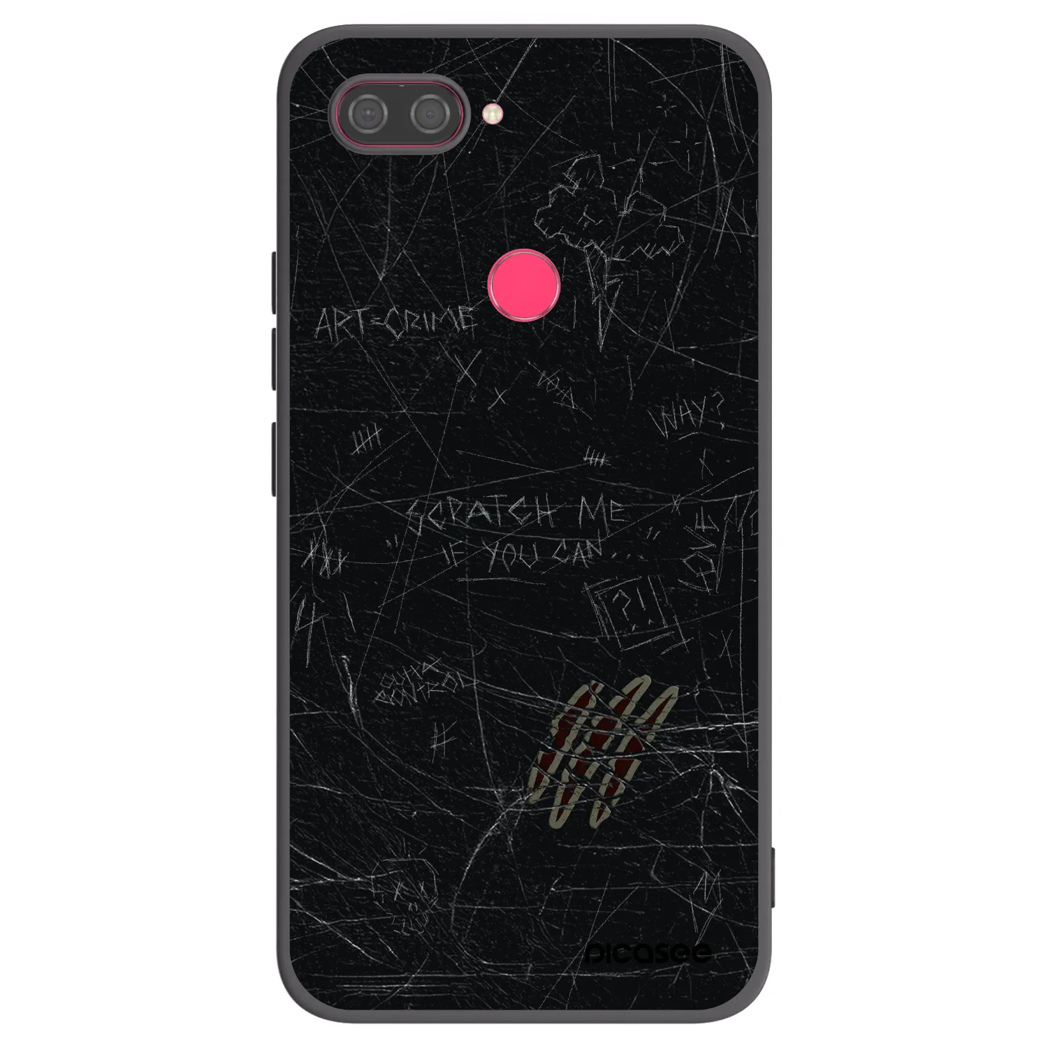 Picasee Μαύρη θήκη σιλικόνης για Xiaomi Mi 8 Lite - SCRATCH
