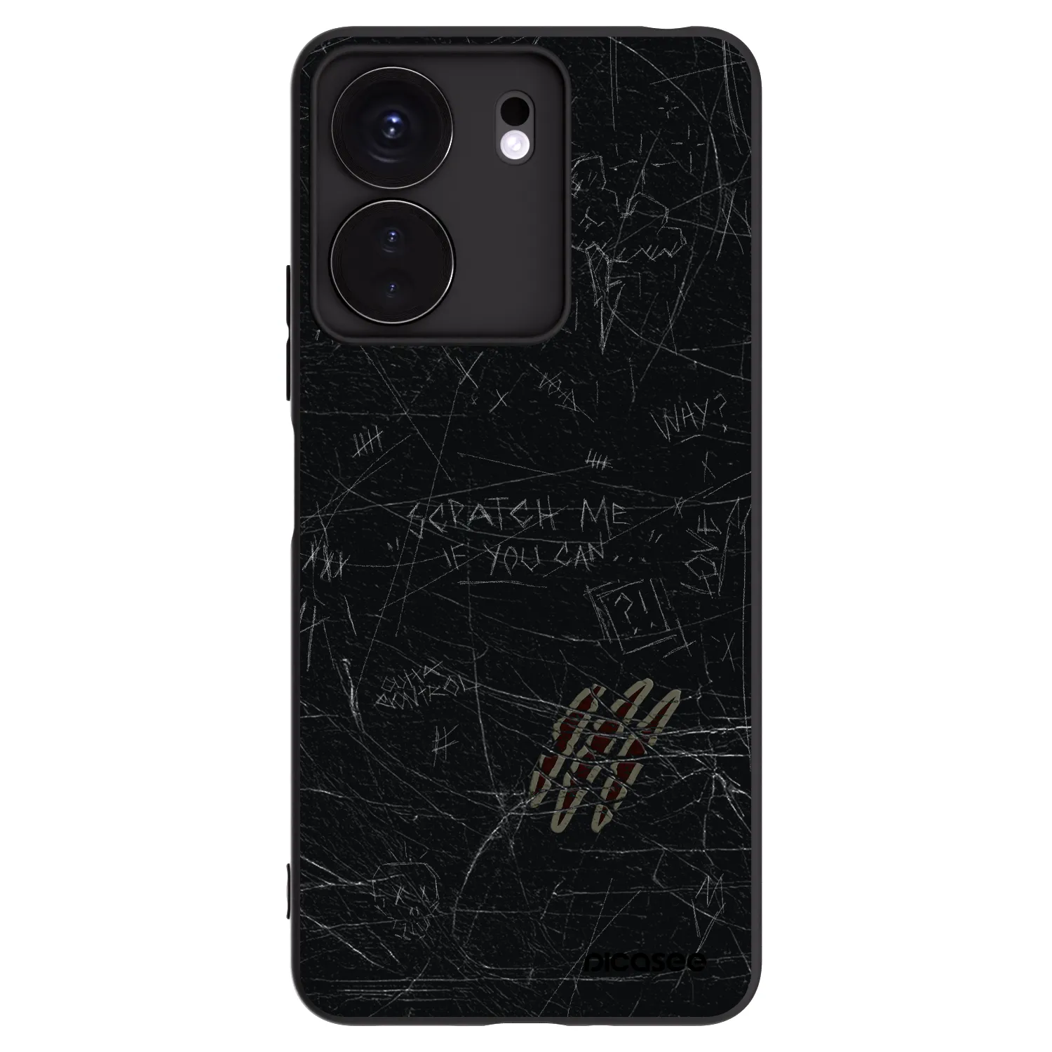 Picasee Μαύρη θήκη σιλικόνης για Xiaomi Redmi 13C 4G - SCRATCH