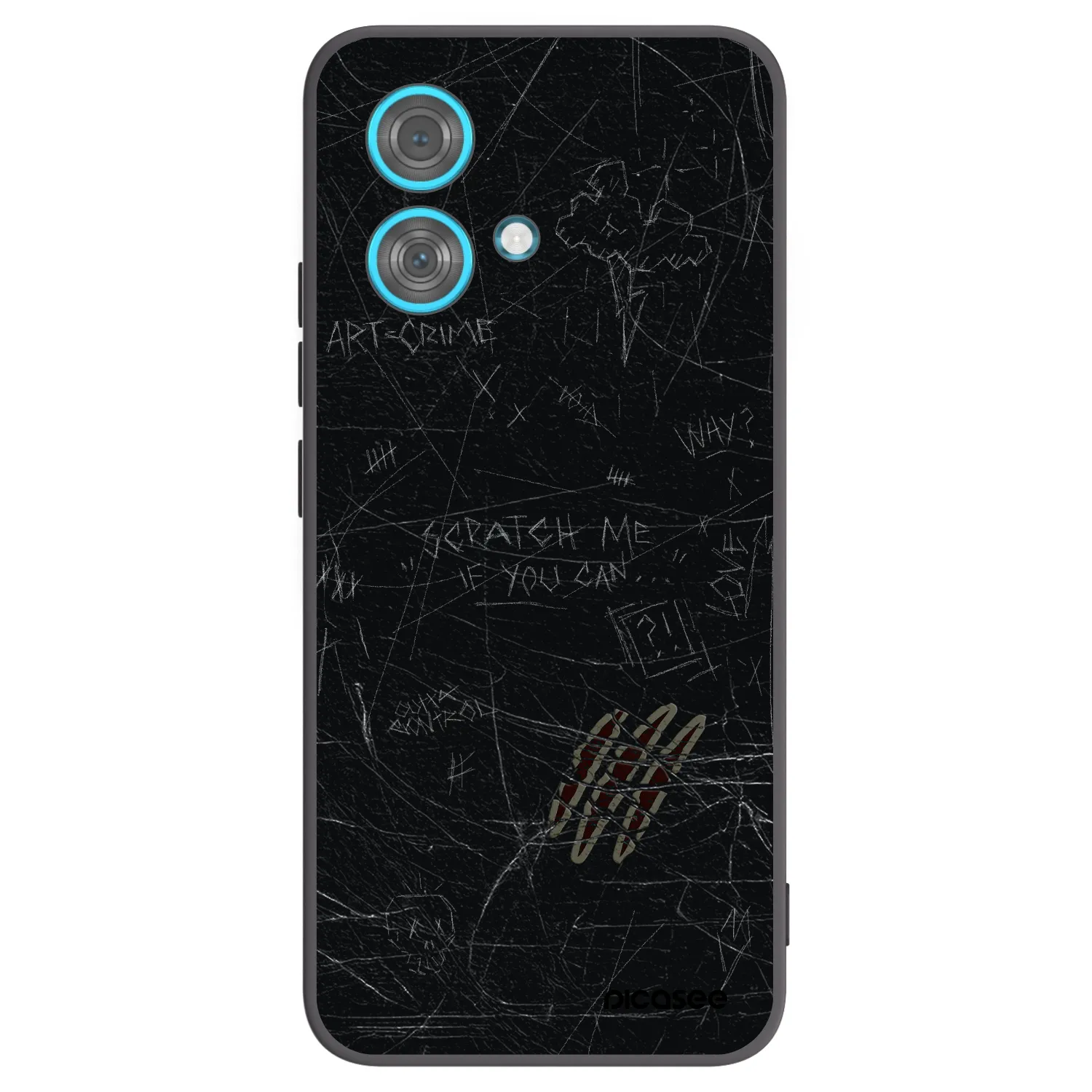 Picasee Μαύρη θήκη σιλικόνης για Motorola Edge 40 Neo - SCRATCH
