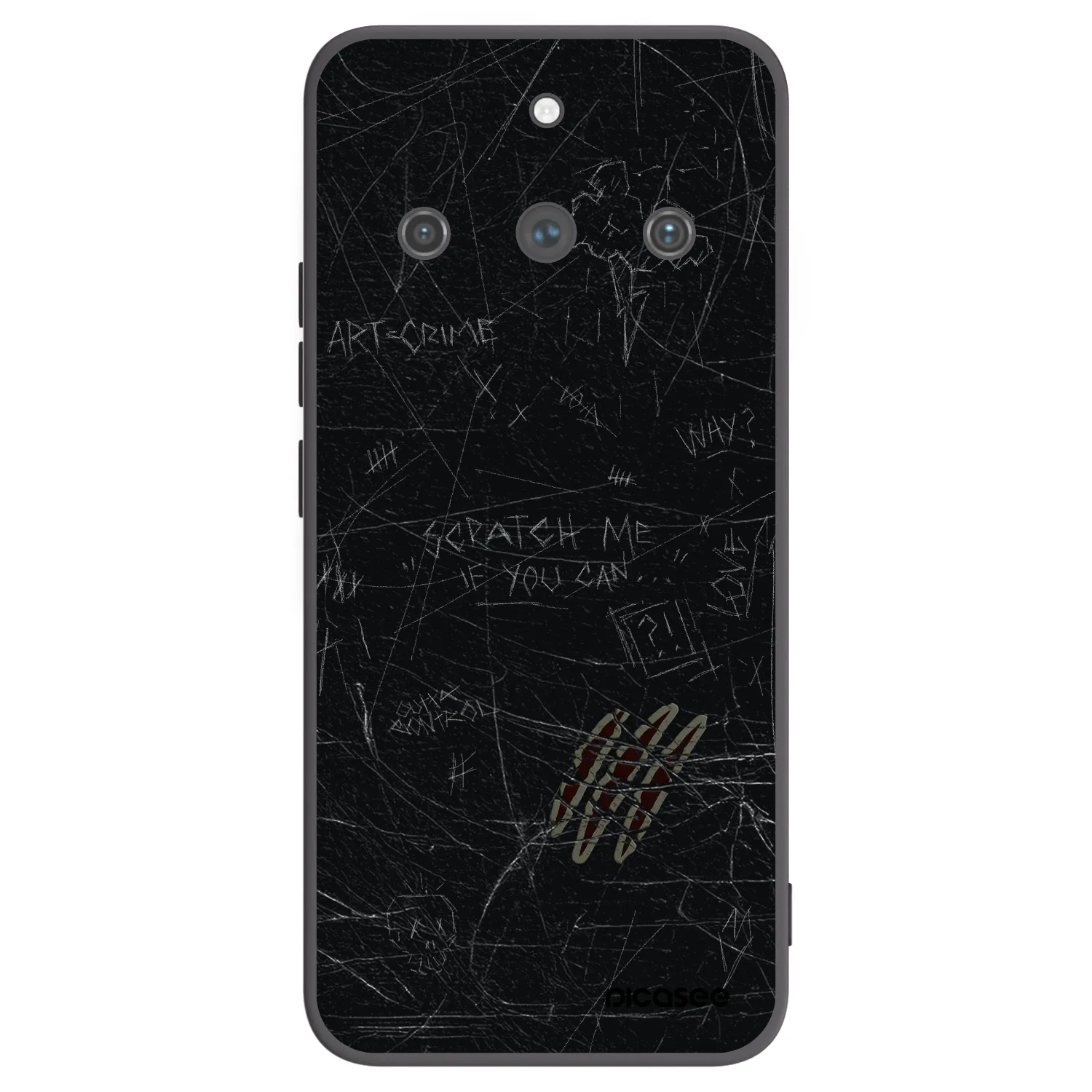 Picasee Μαύρη θήκη σιλικόνης για Realme 11 Pro+ - SCRATCH