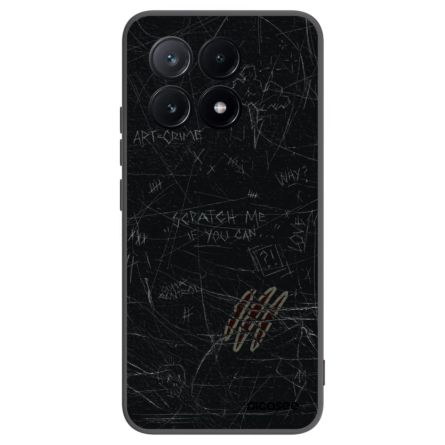 Picasee Μαύρη θήκη σιλικόνης για Xiaomi Poco X6 Pro - SCRATCH