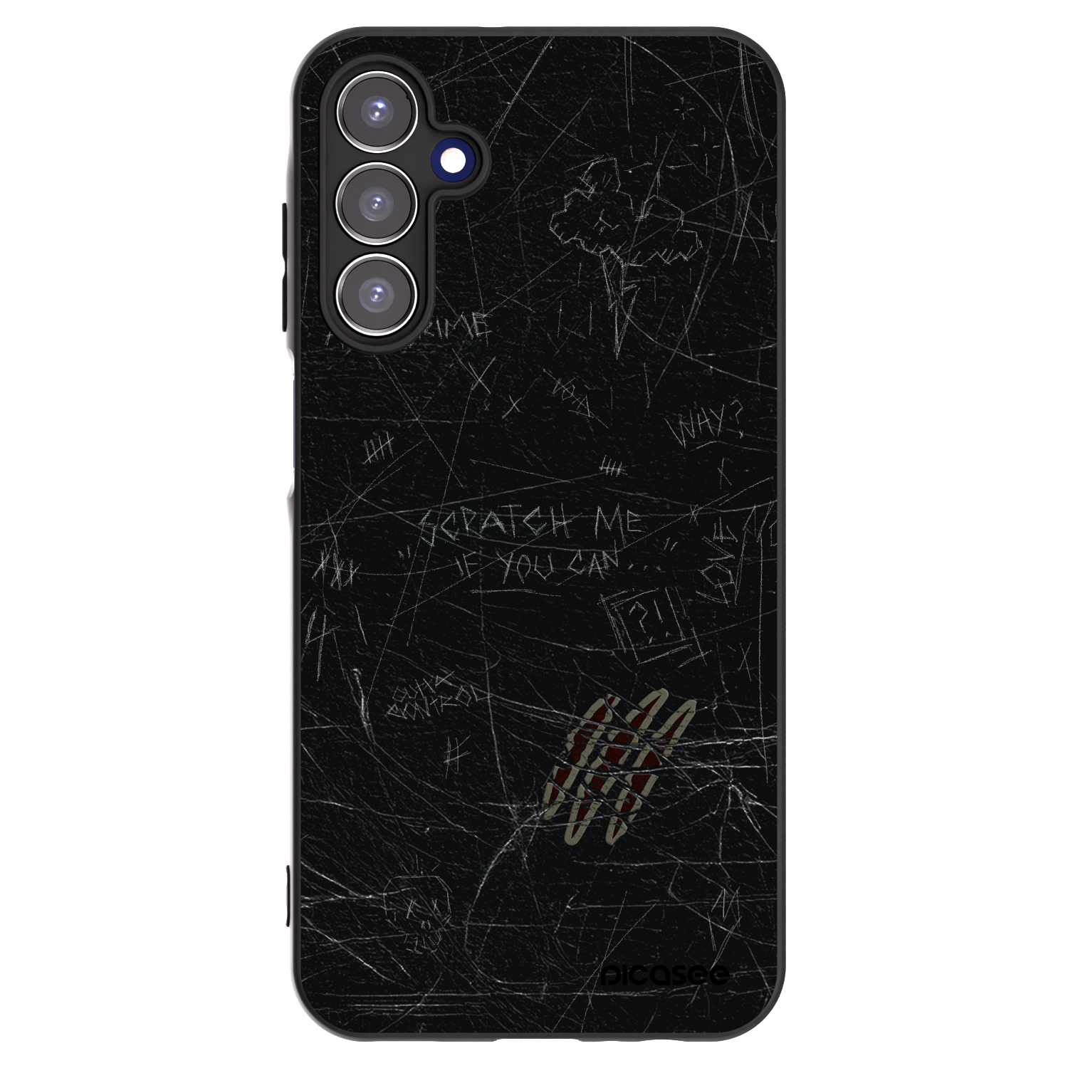 Picasee Μαύρη θήκη σιλικόνης για Samsung Galaxy A15 A156B 5G - SCRATCH