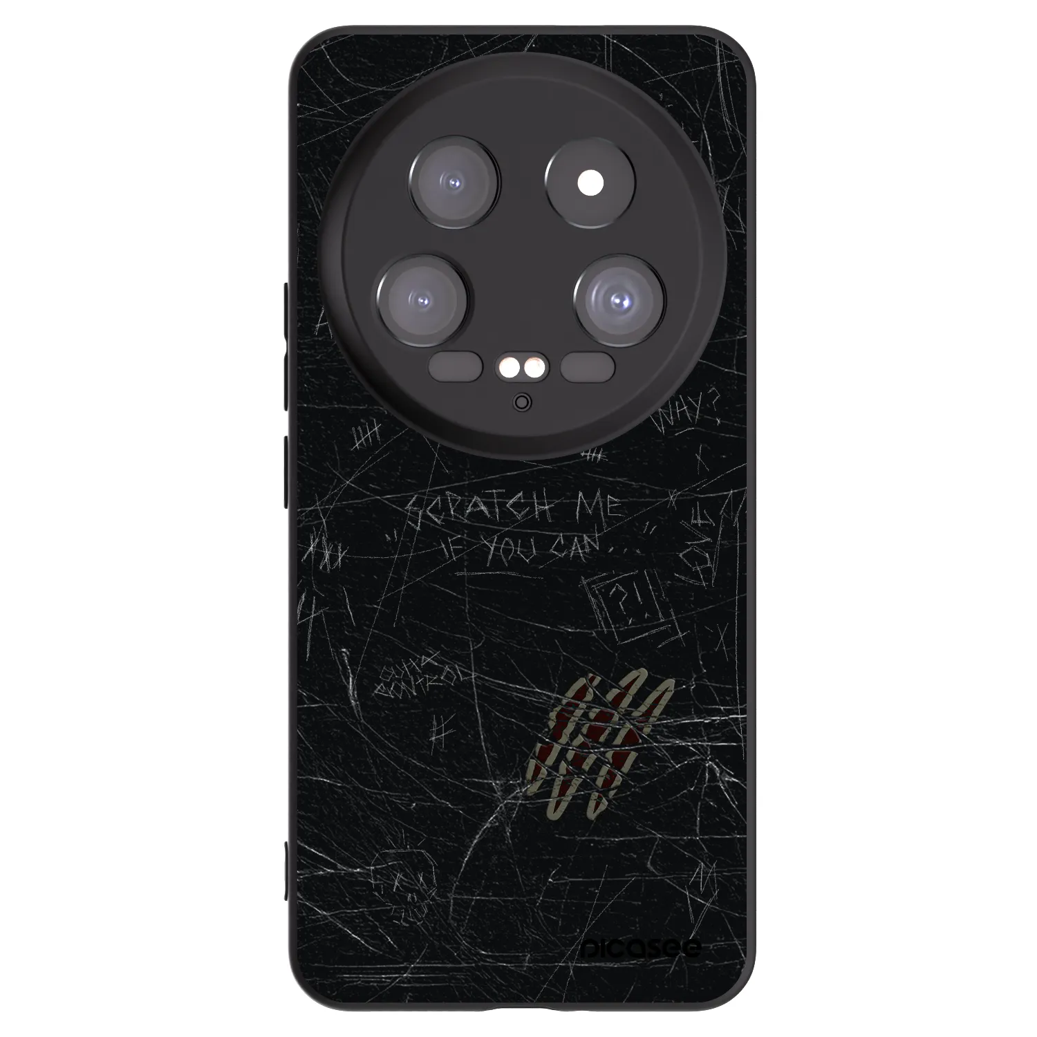 Picasee Μαύρη θήκη σιλικόνης για Xiaomi 14 Ultra - SCRATCH
