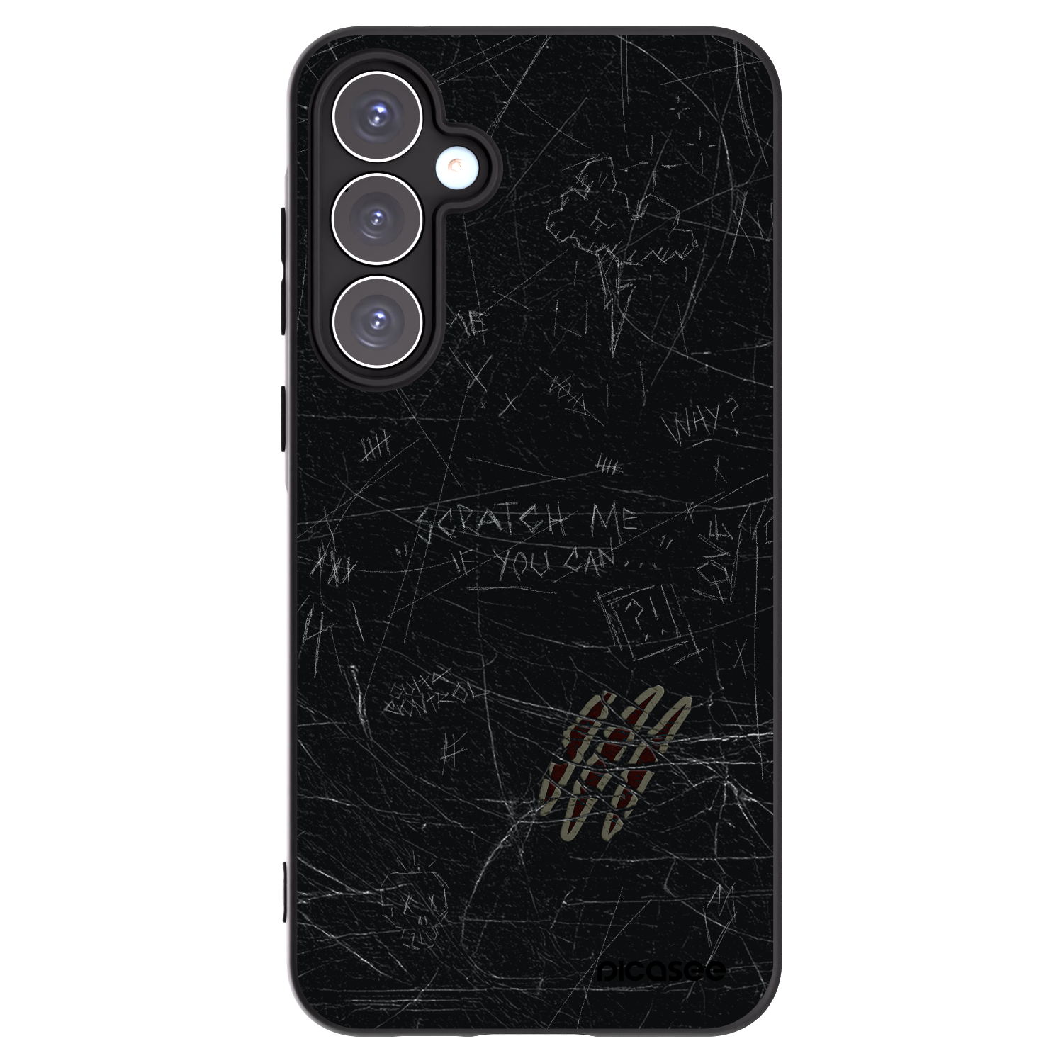 Picasee Μαύρη θήκη σιλικόνης για Samsung Galaxy A55 5G A556B - SCRATCH