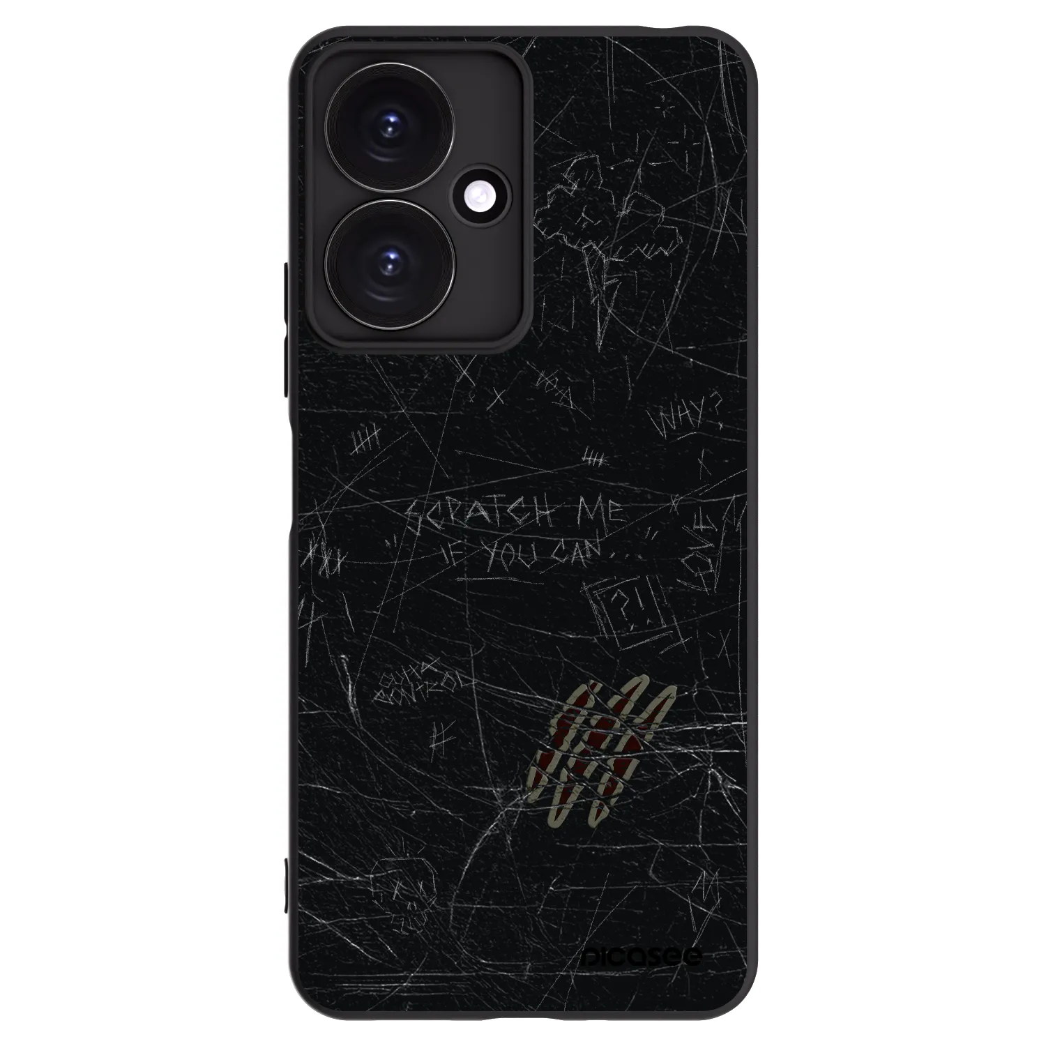 Picasee Μαύρη θήκη σιλικόνης για Xiaomi Redmi 13C 5G - SCRATCH