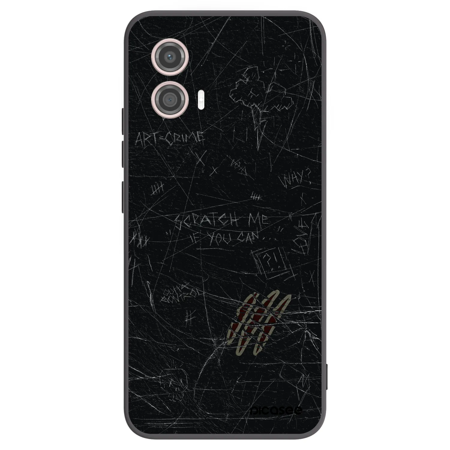 Picasee Μαύρη θήκη σιλικόνης για Motorola Moto G53 5G - SCRATCH