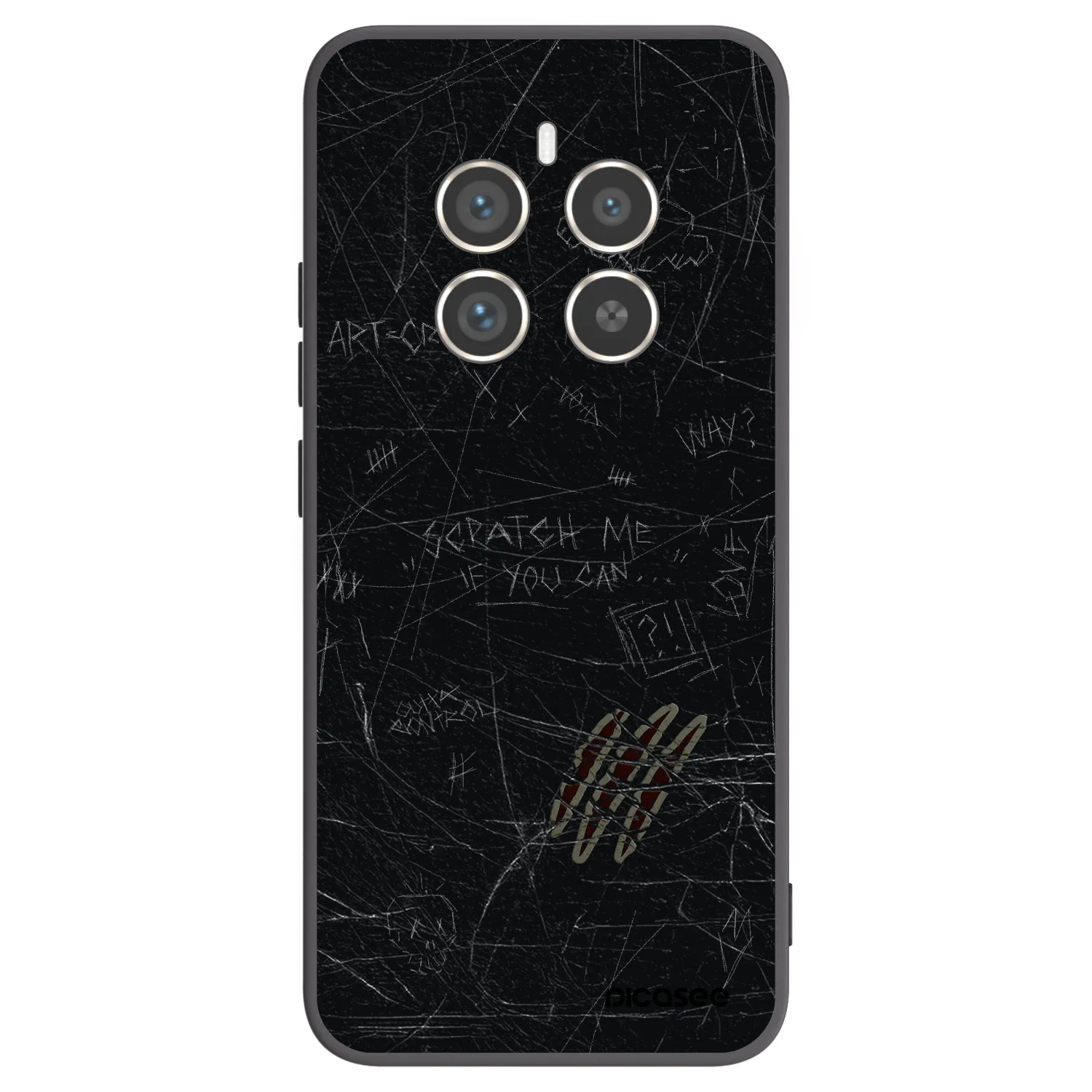 Picasee Μαύρη θήκη σιλικόνης για Realme 12 Pro 5G - SCRATCH