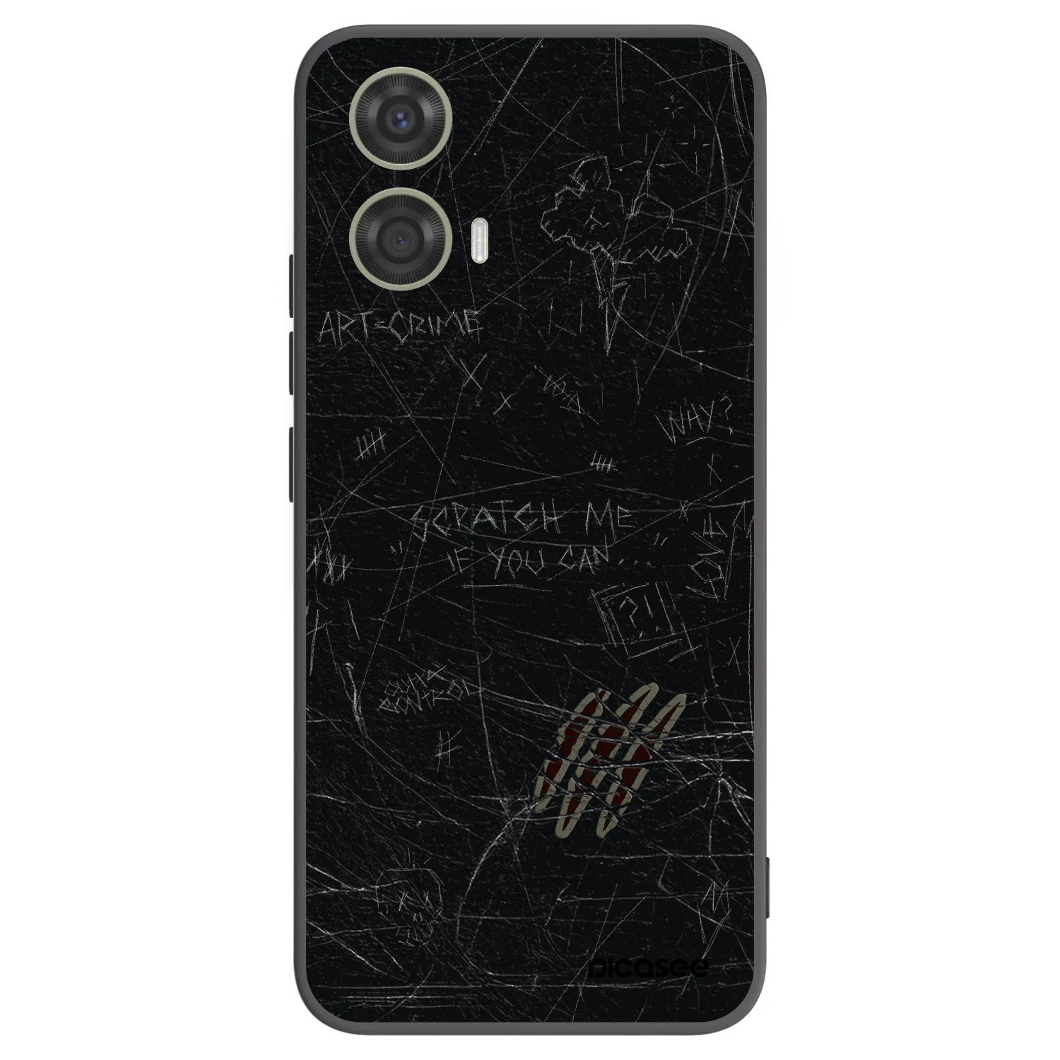 Picasee Μαύρη θήκη σιλικόνης για Motorola Moto G24 - SCRATCH
